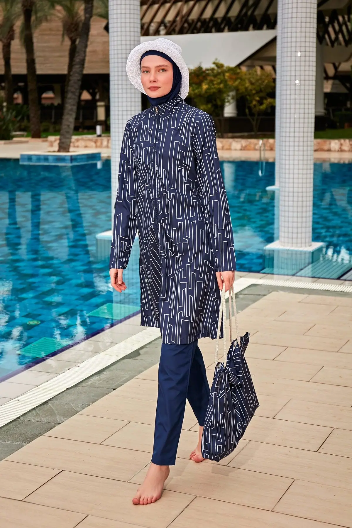 Colourful Burkini Modest Swimwear R2402