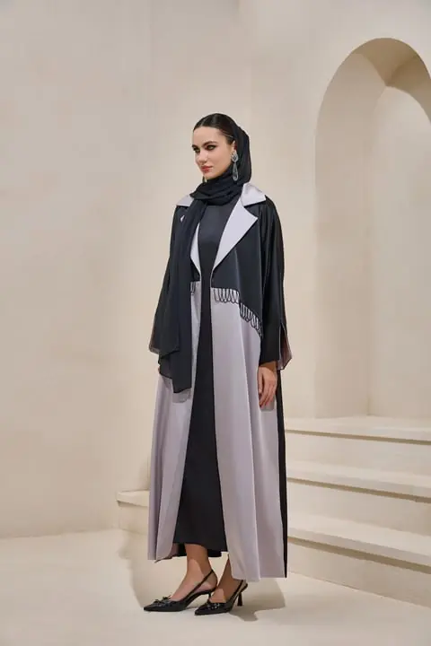 Elegant Abaya - Black-Mink