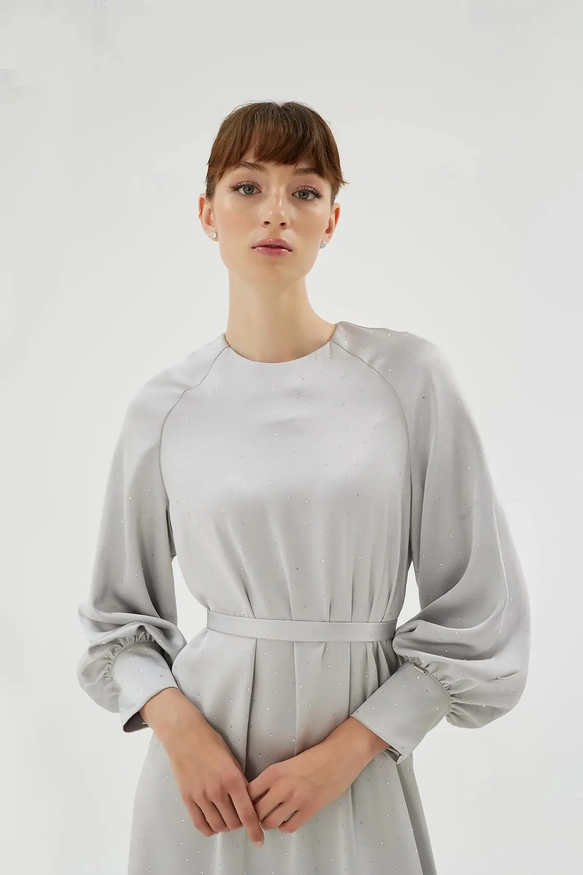 Eliza Embellished Dress – Silver, photo 2