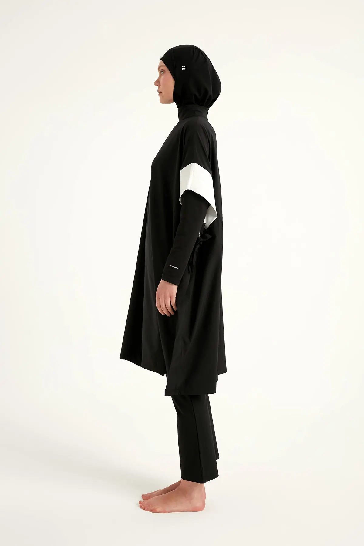 Black Burkini Set Full Coverage Modest Islamic Swimwear M2502, photo 7
