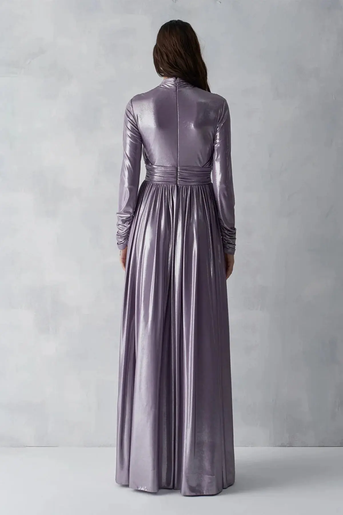 Draped Cross-Band Evening Gown – Lilac, photo 4
