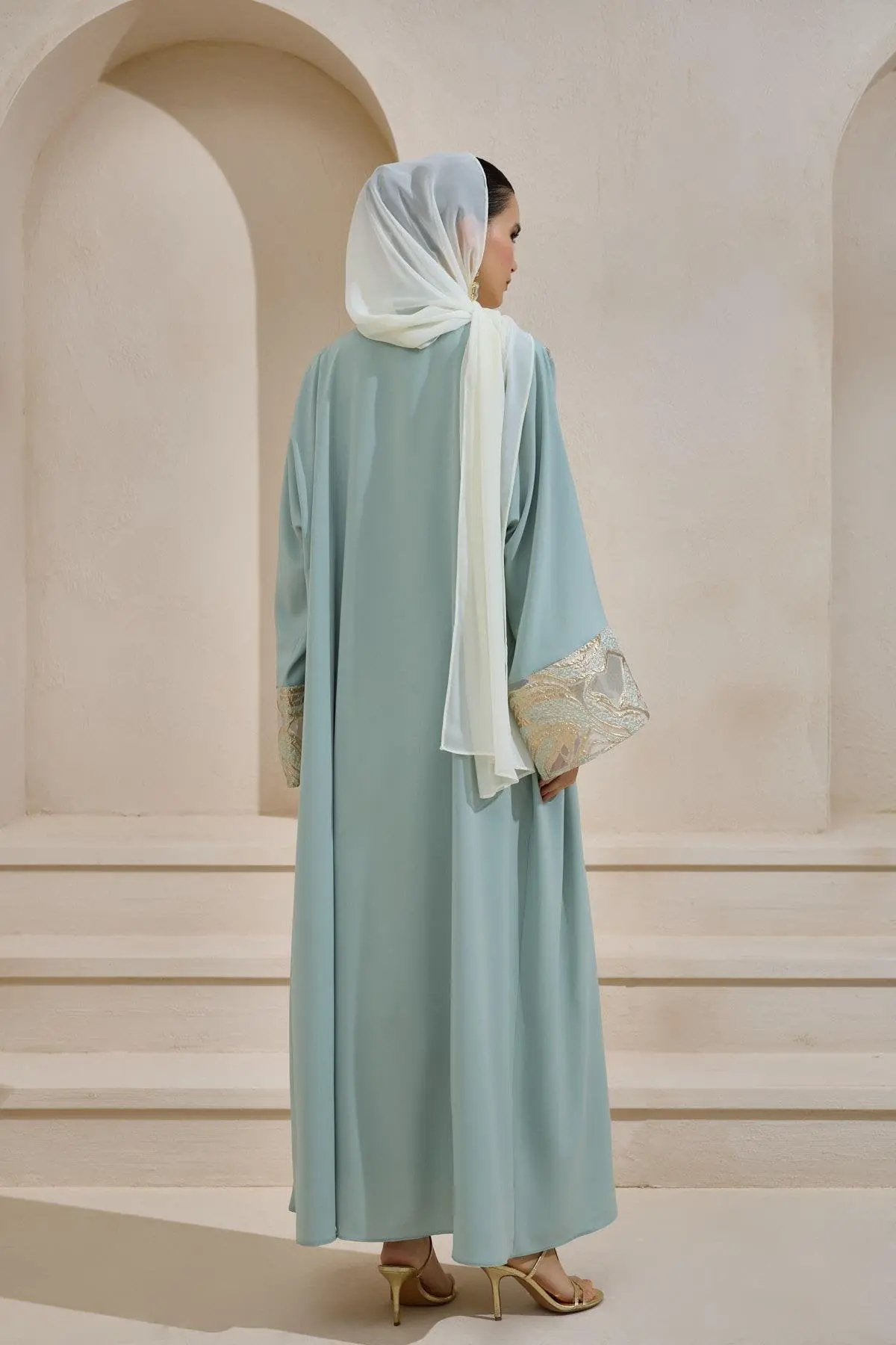 Maria Abaya Set Mint Green, photo 4