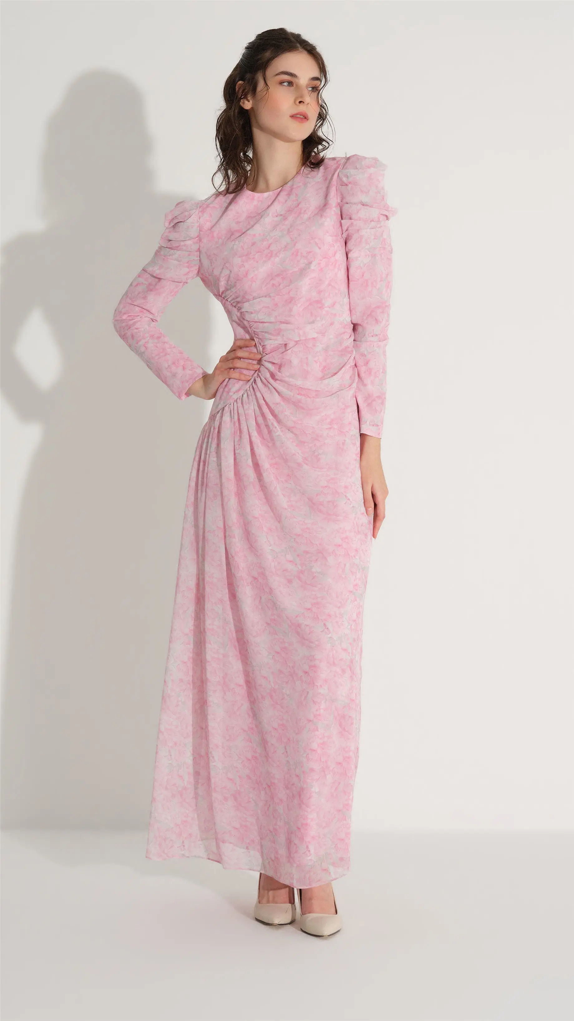 Side Ruched Dress – Pink, photo 3