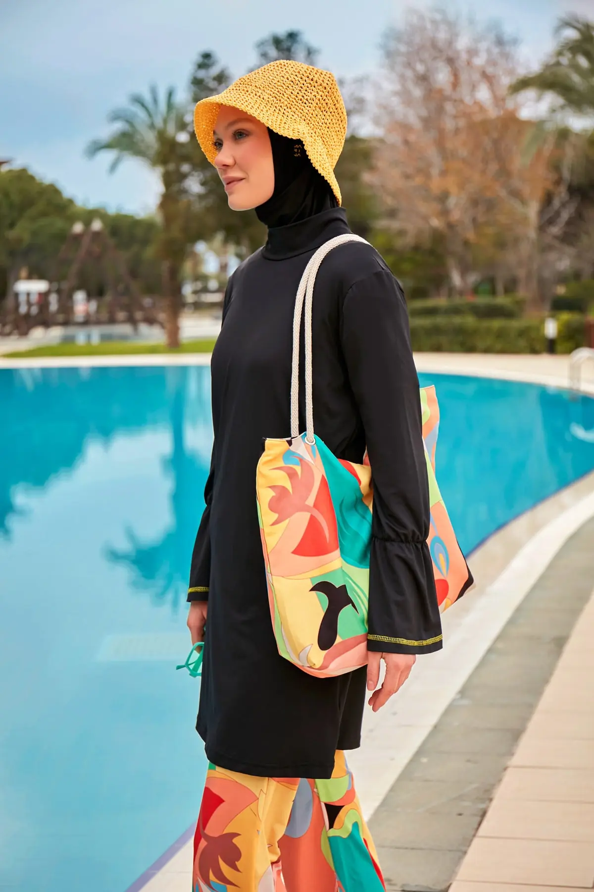 Lycra Black Burkini Modest Swimwear M2473, photo 4