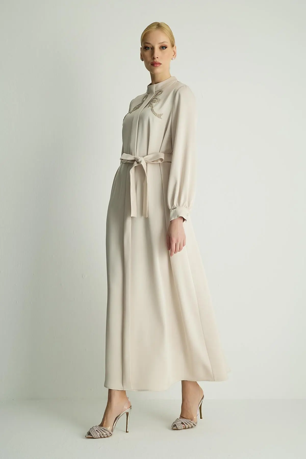 Ribbon Dress — Stone, photo 2