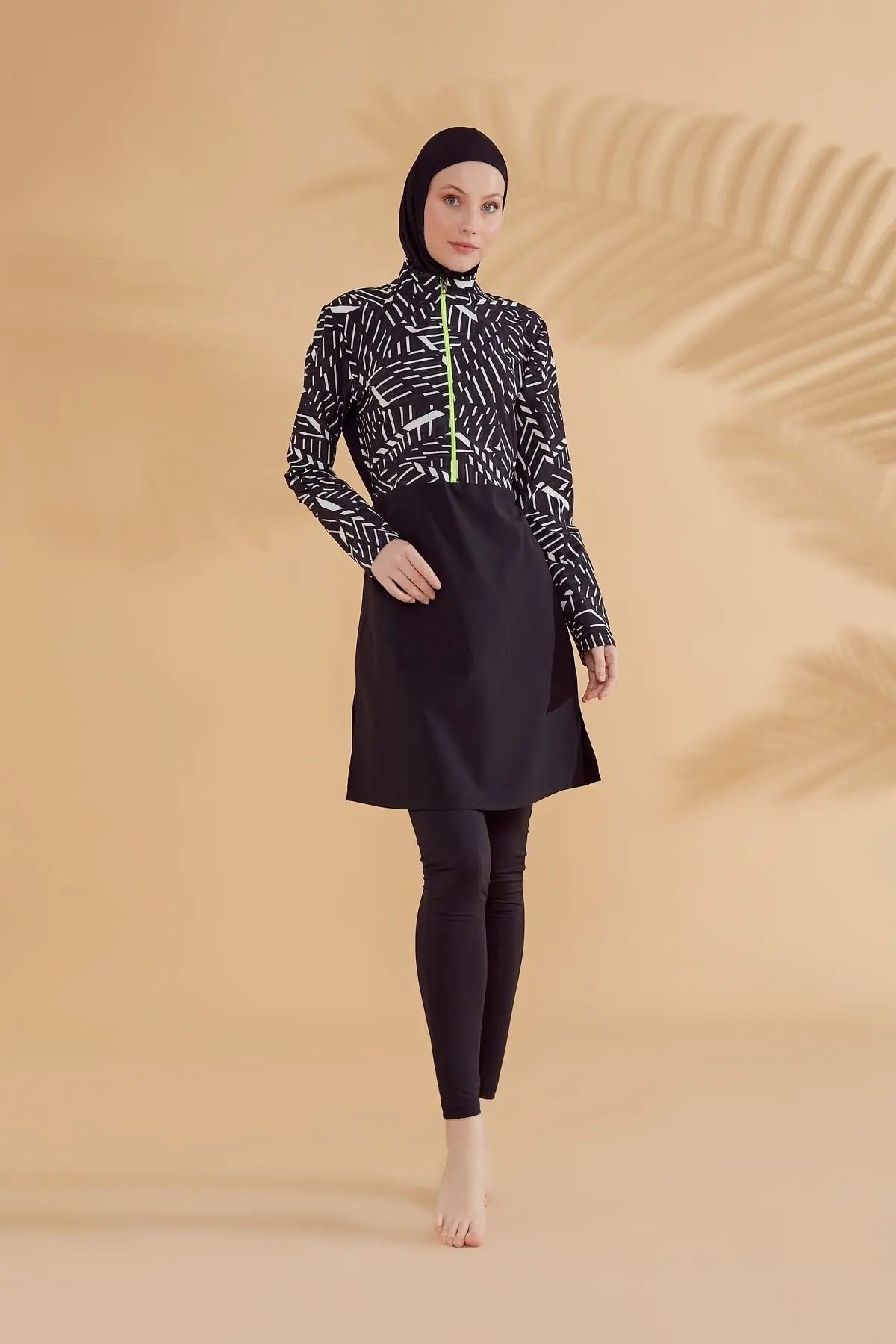 Woven Black Burkini Modest Swimwear M2326, photo 4