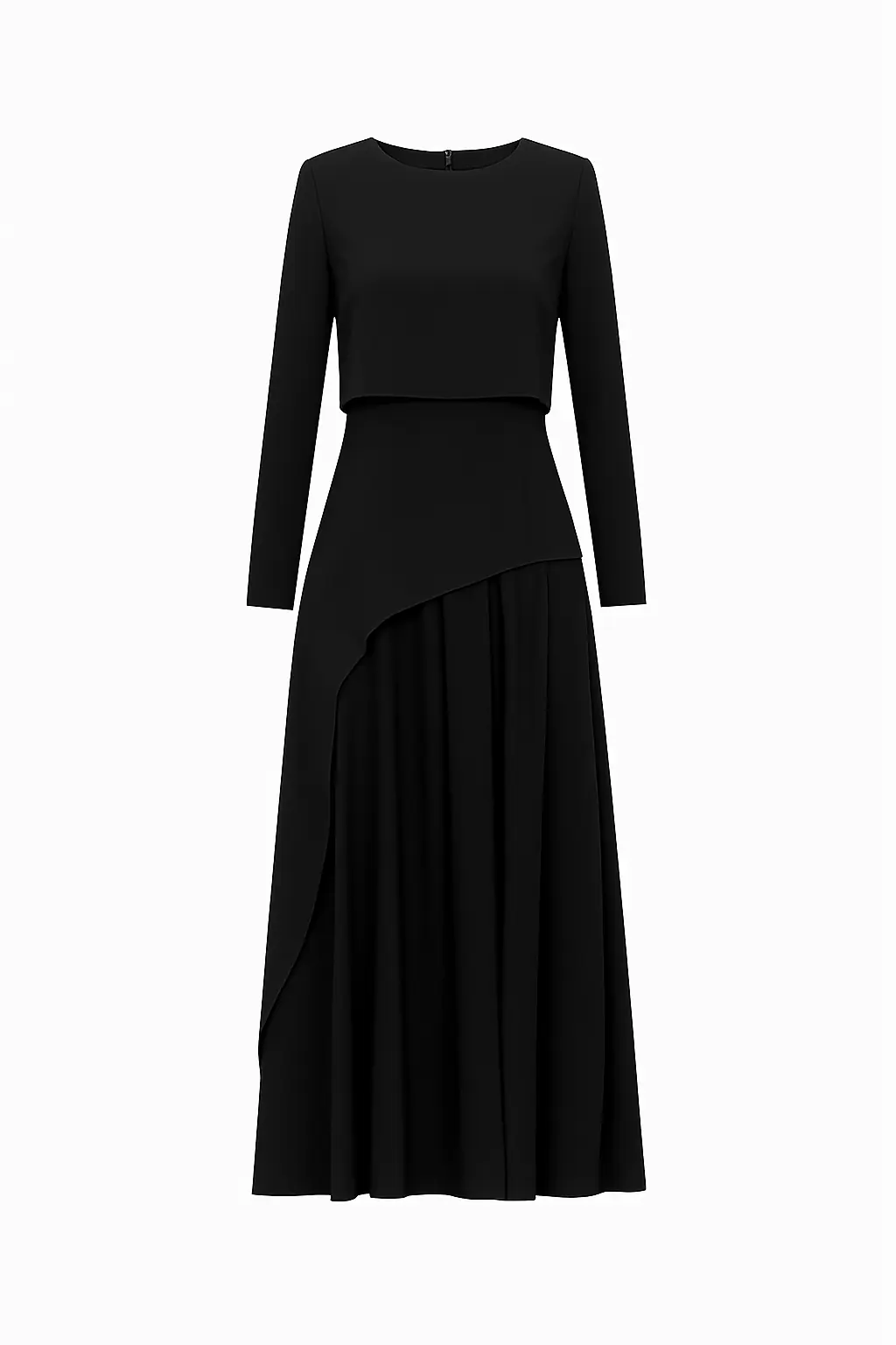Layered Maxi Evening Dress – Black, photo 5