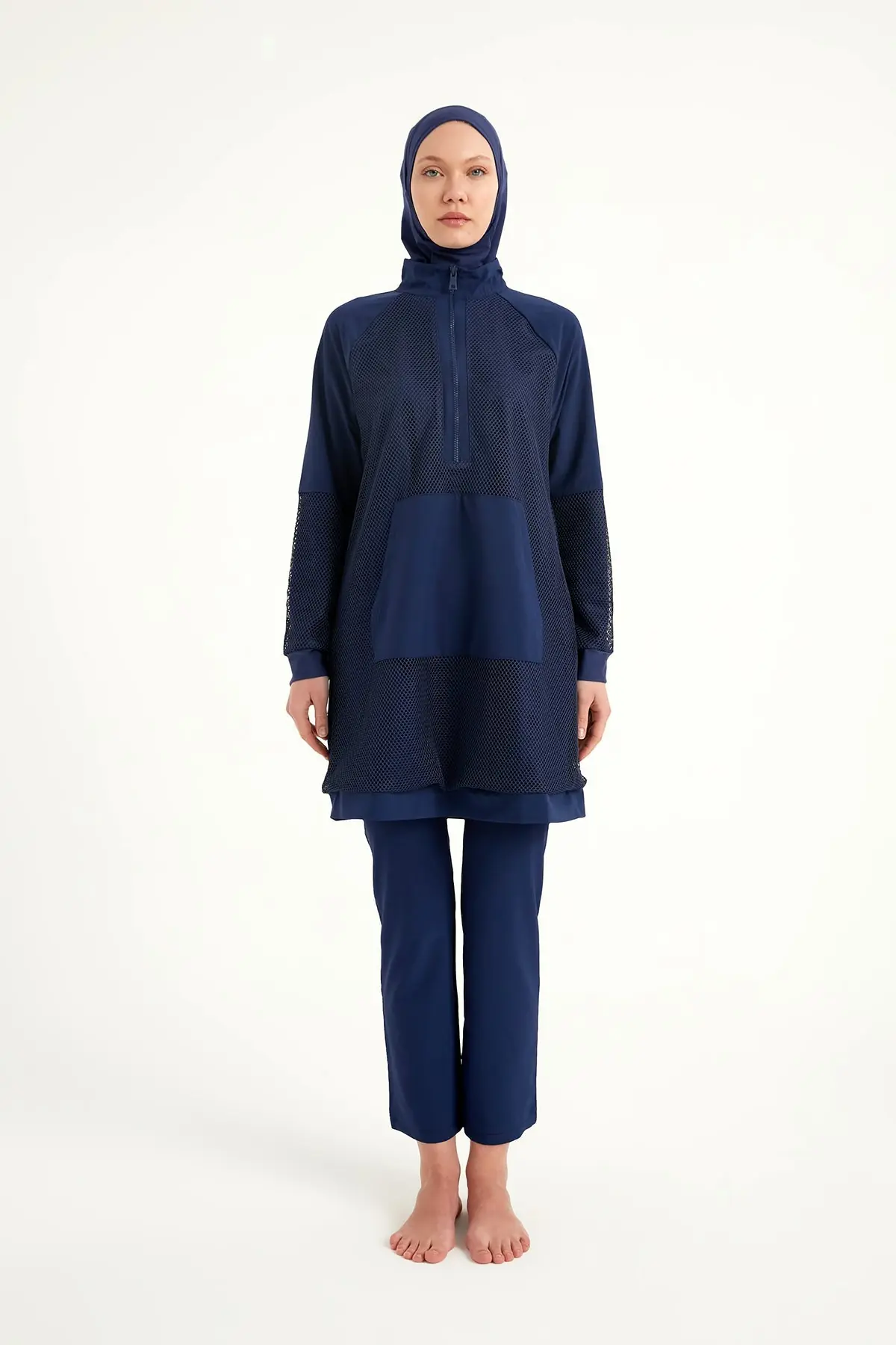 Navy Full Coverage Modest Swimwear Burkini Set M2534-2, photo 6