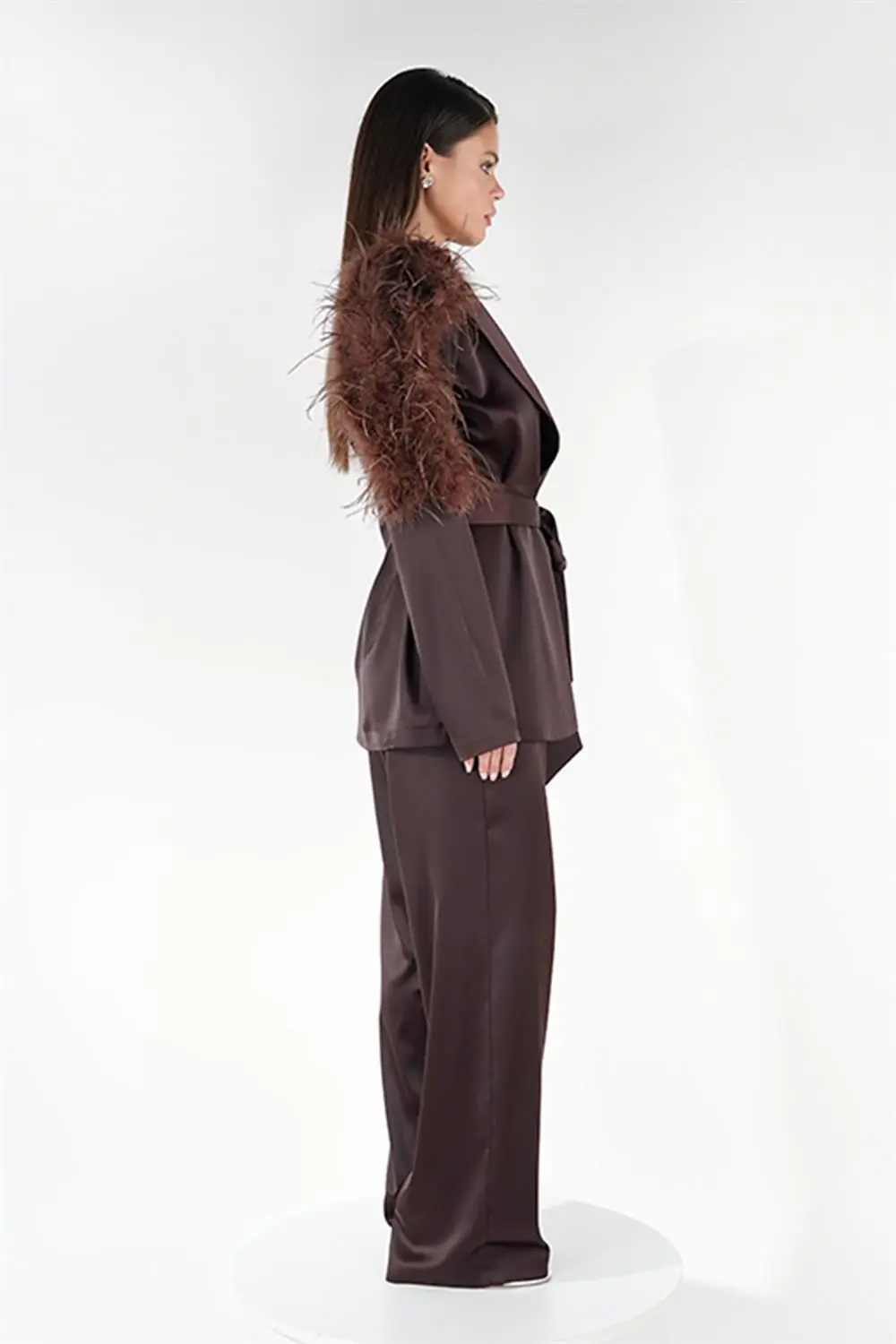 Satin Ember Omuzu Tüylü Takım, photo 2