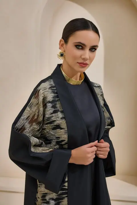 Norah Taffeta Abaya – Black, photo 4