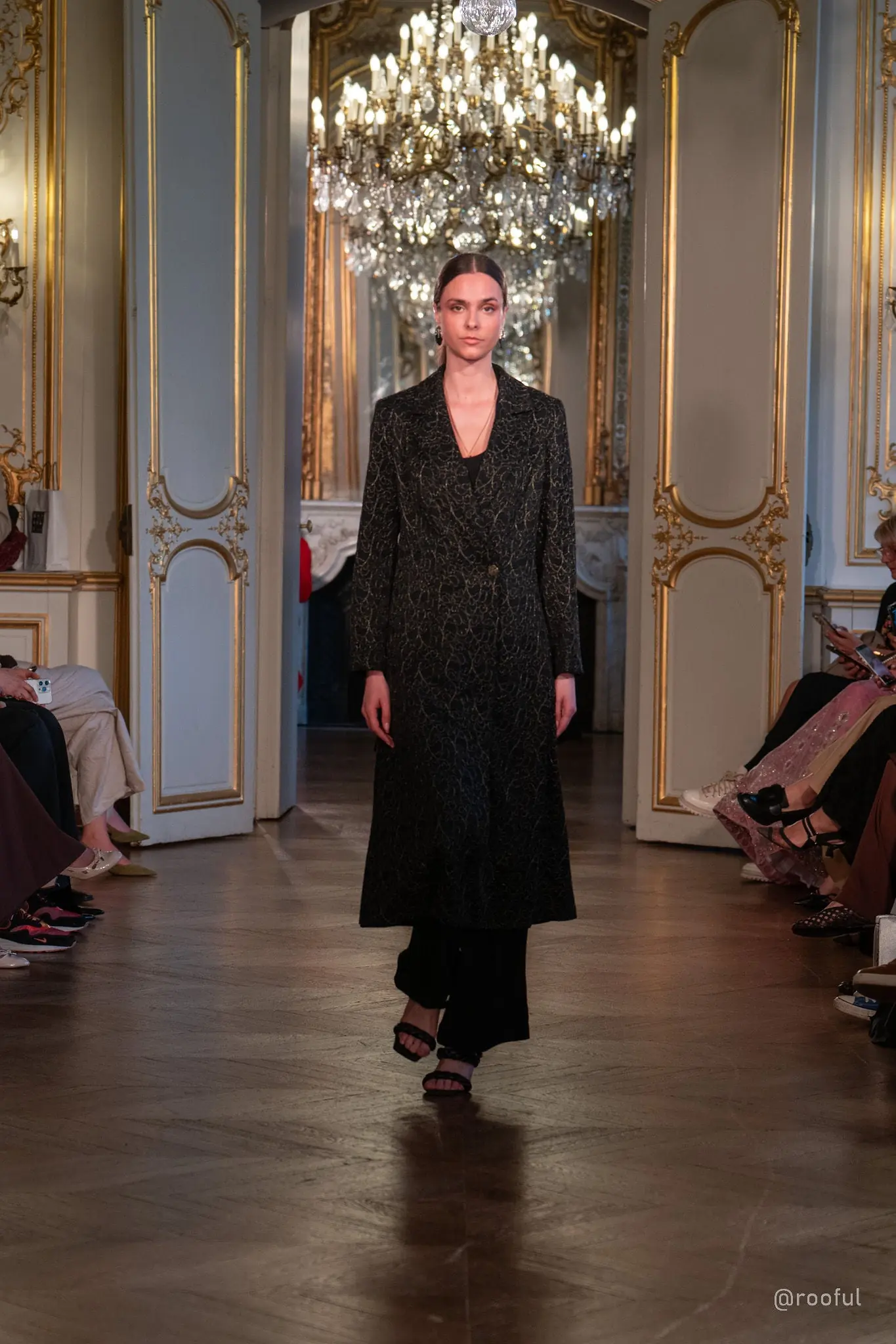 Daphne Lace Single-Button Coat – Black, photo 2