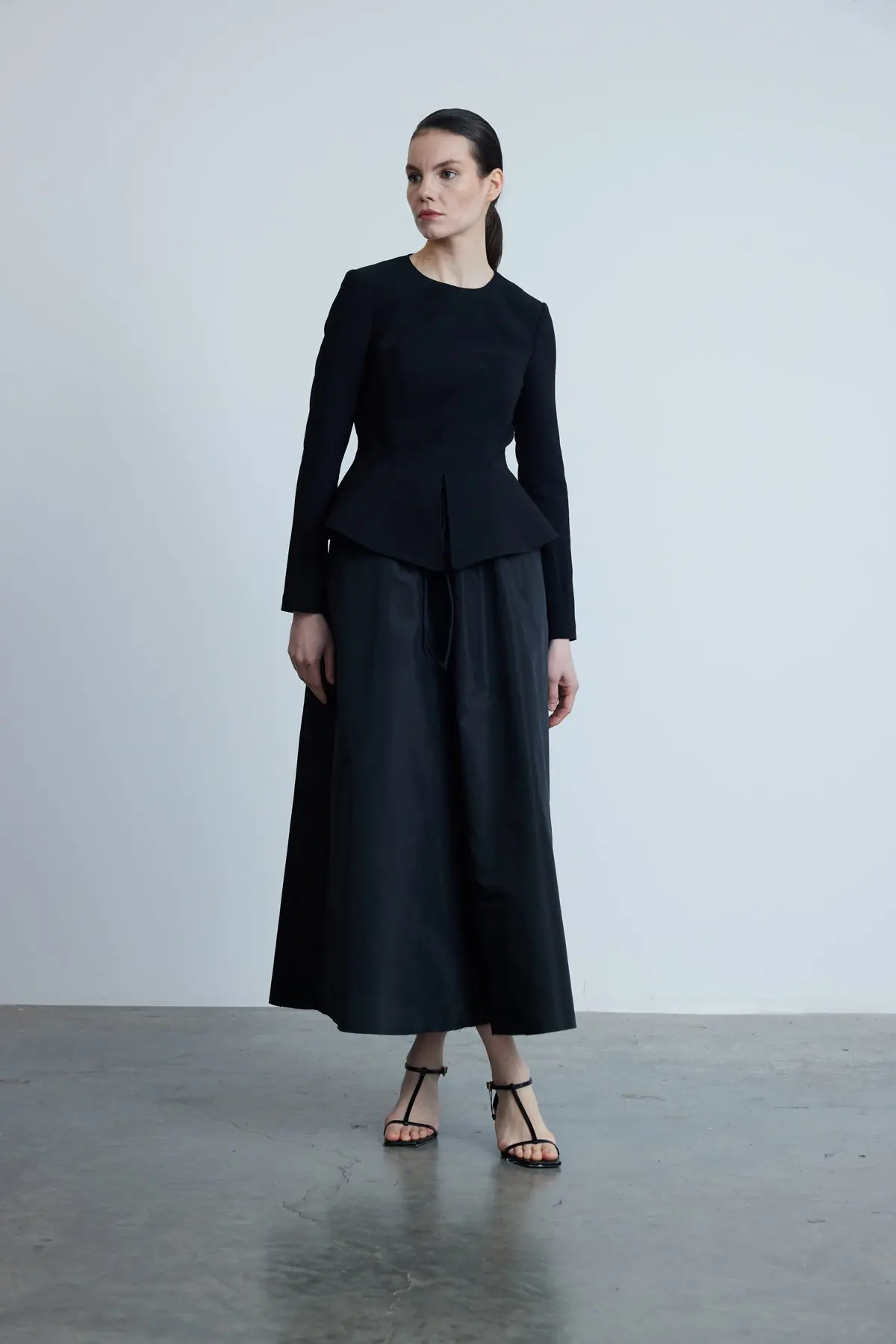 Peplum Detailed Blouse - Black, photo 2