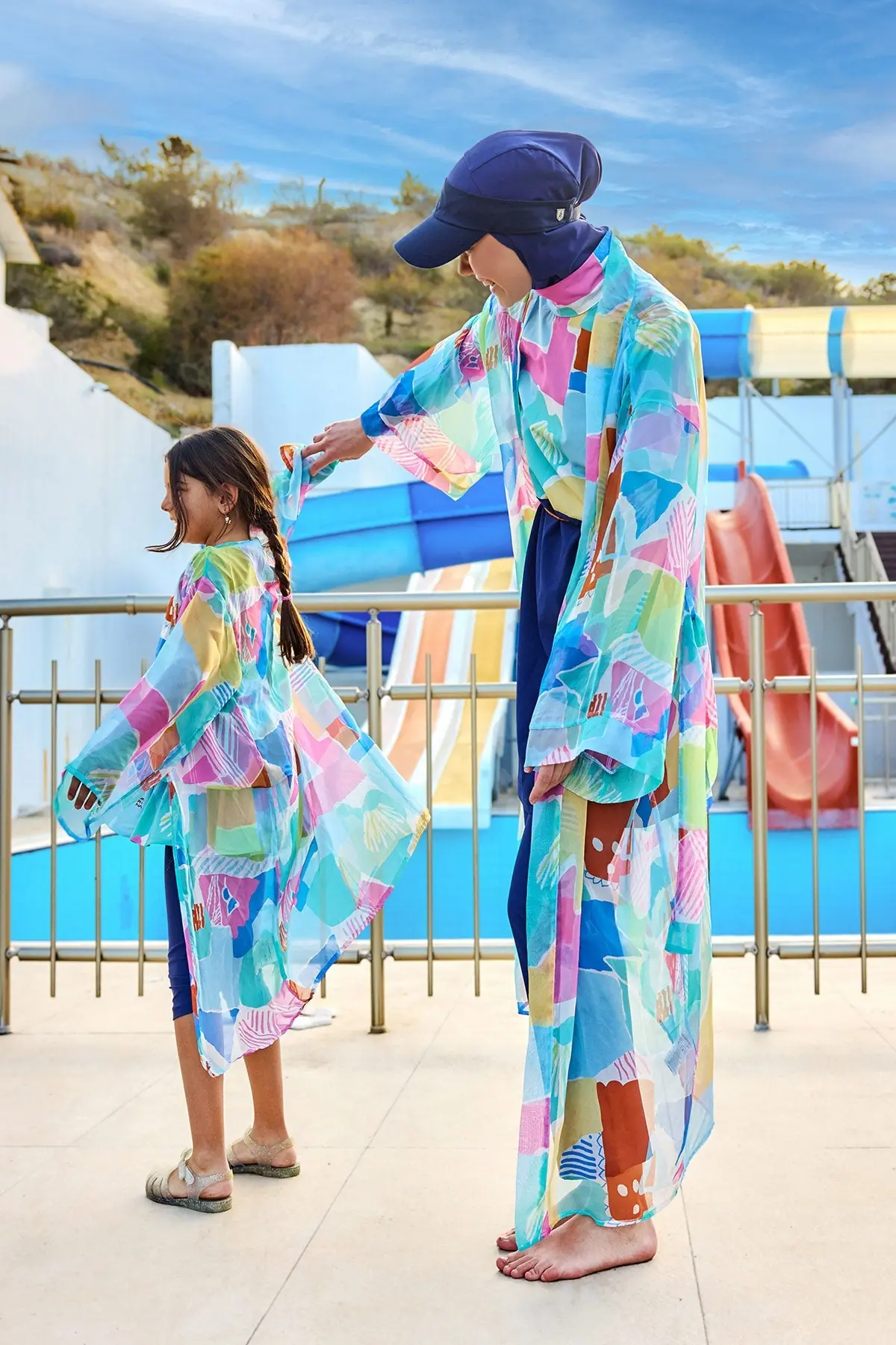 Marina Kids Chiffon Beach Cover-Up - Blue, photo 3