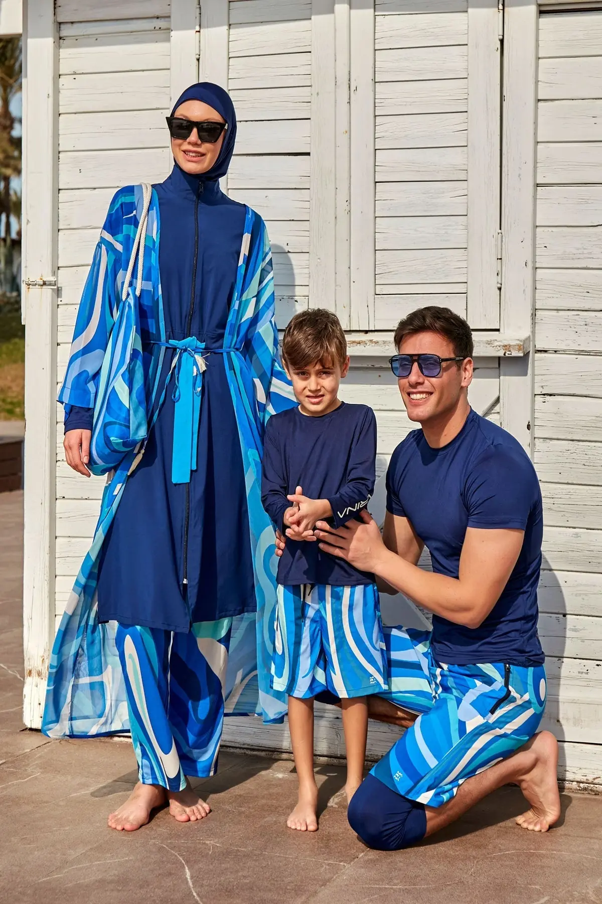Woven Navy Burkini Modest Swimwear M2428, photo 6