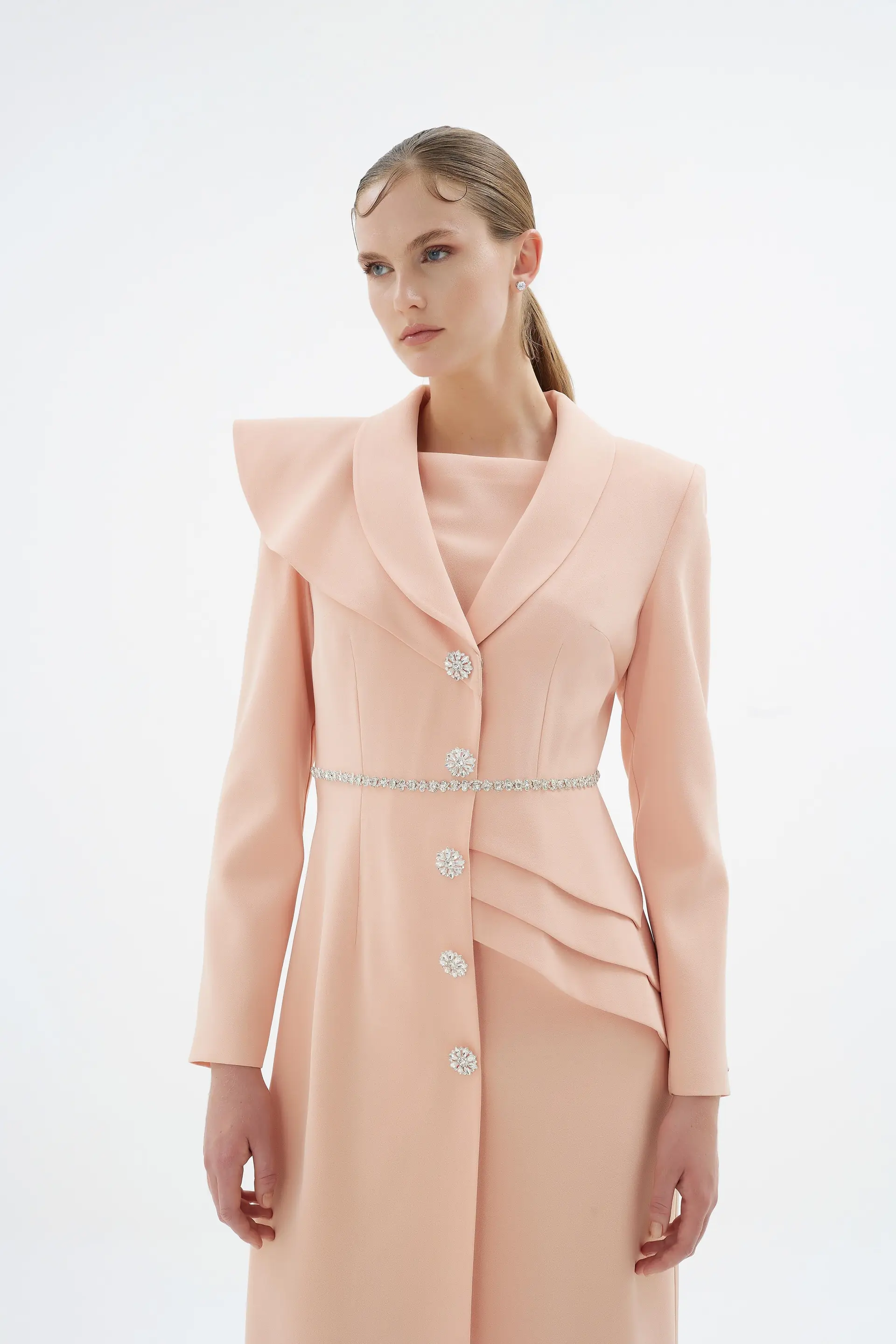 Liana Tailored Jacket Dress – Salmon, photo 2