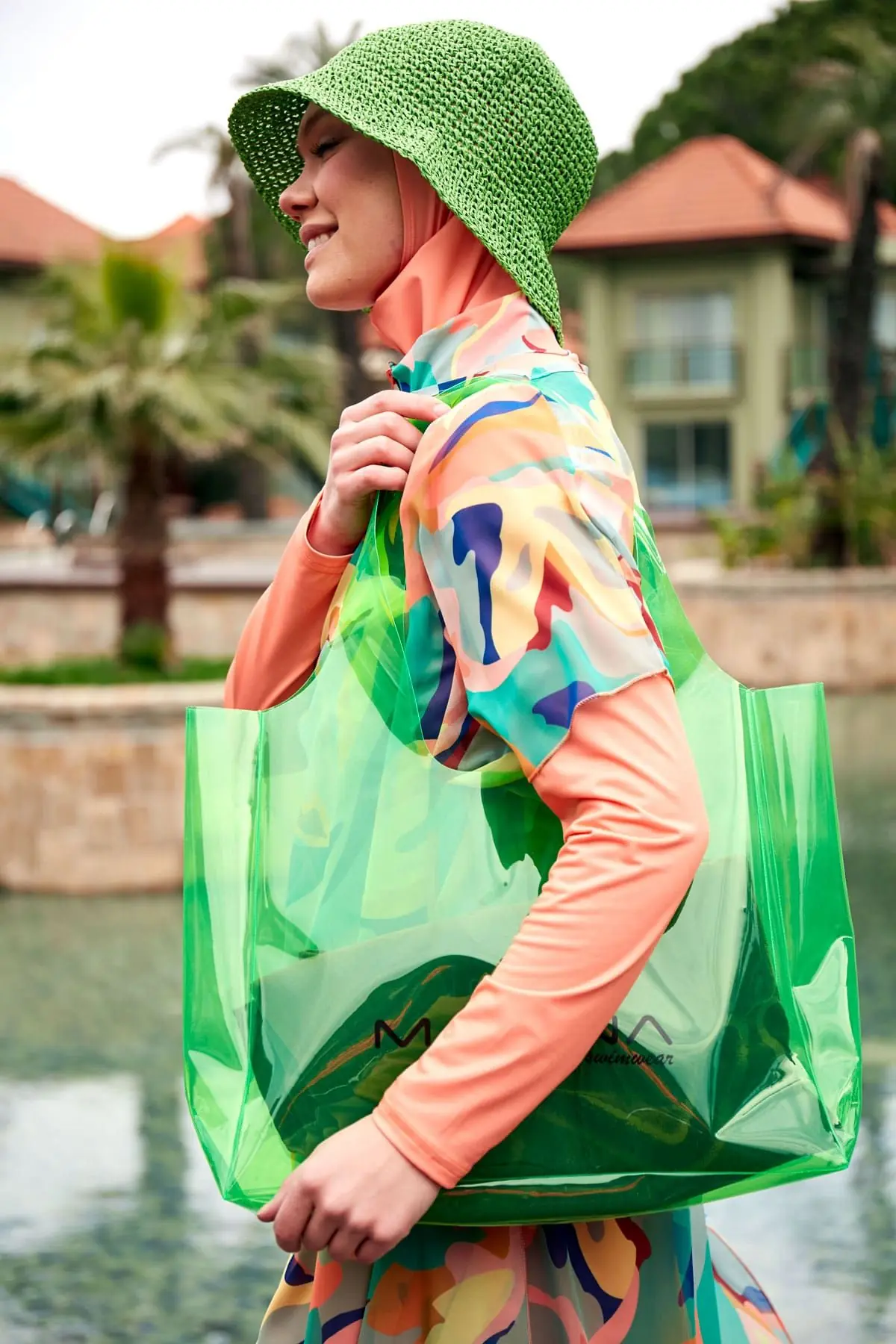 Green Beach Bag C2405, photo 3