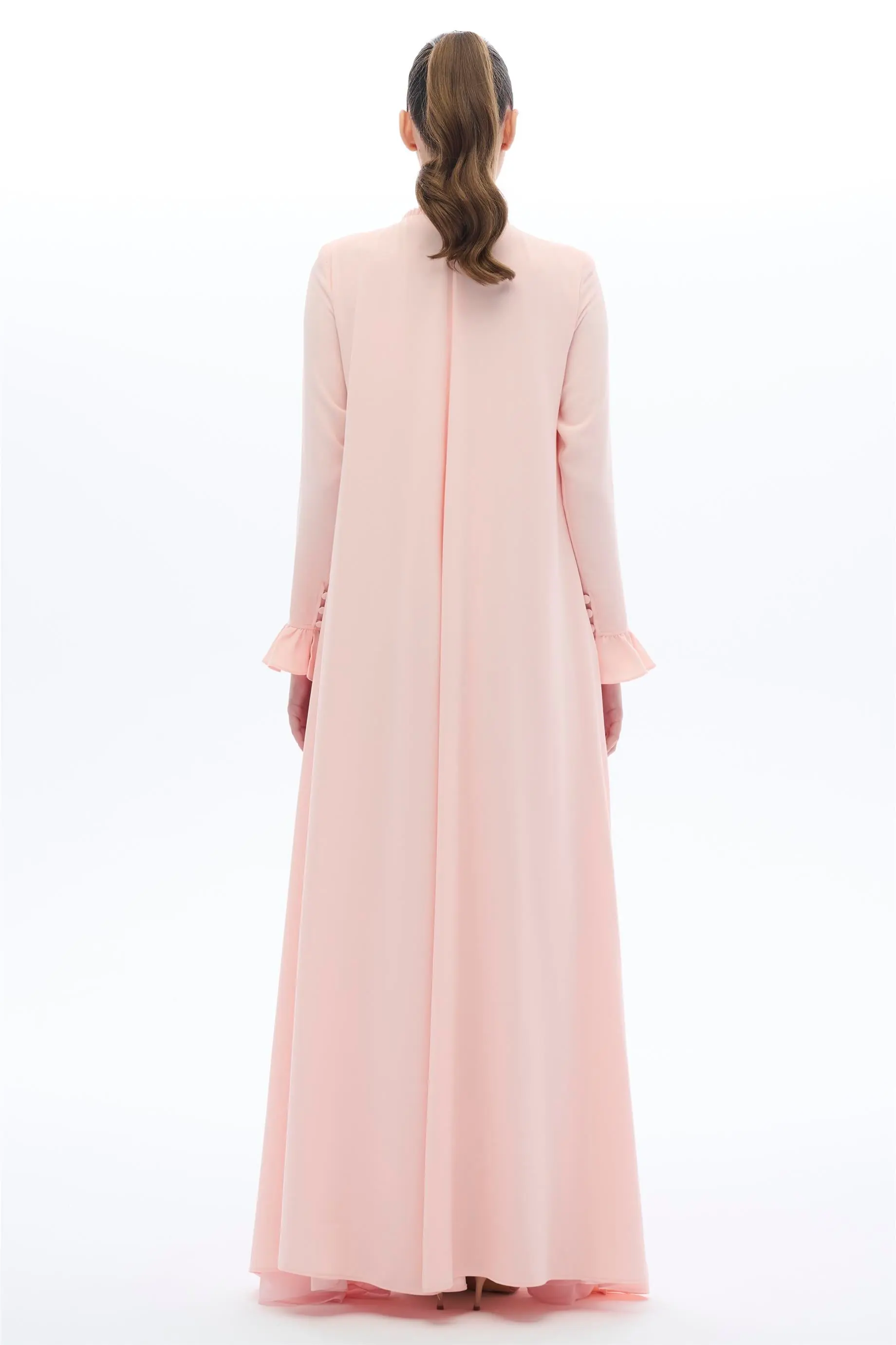 Ruffled Panel Dress – Powder, photo 4