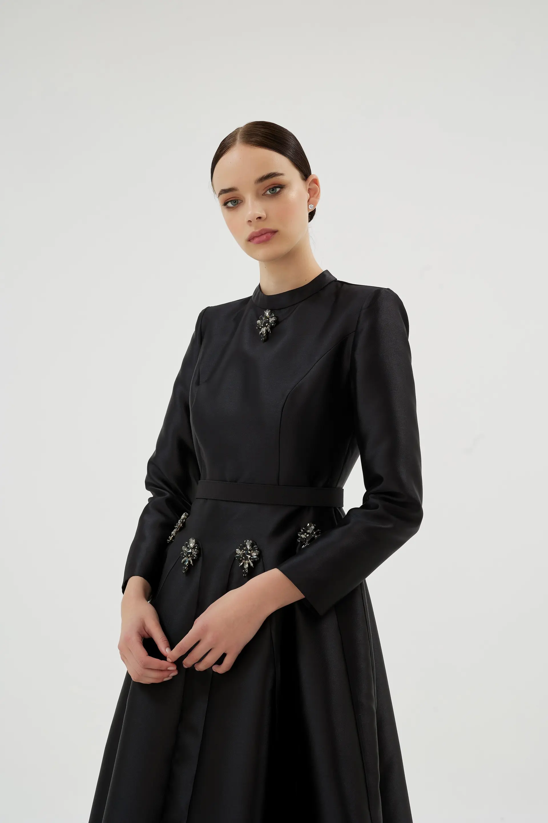 Scarlet Crystal Detail Dress – Black, photo 2