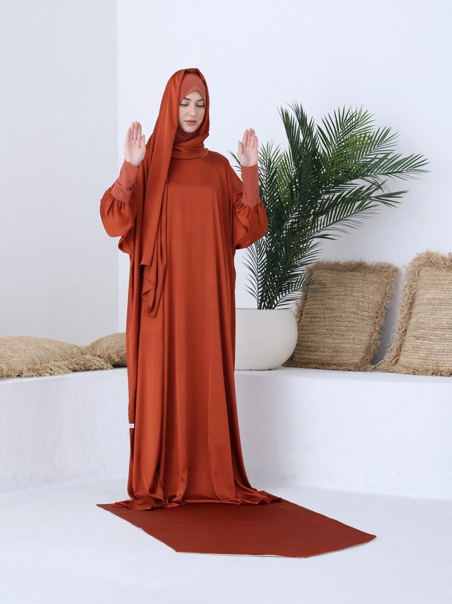 Rusty Orange Prayer Abaya