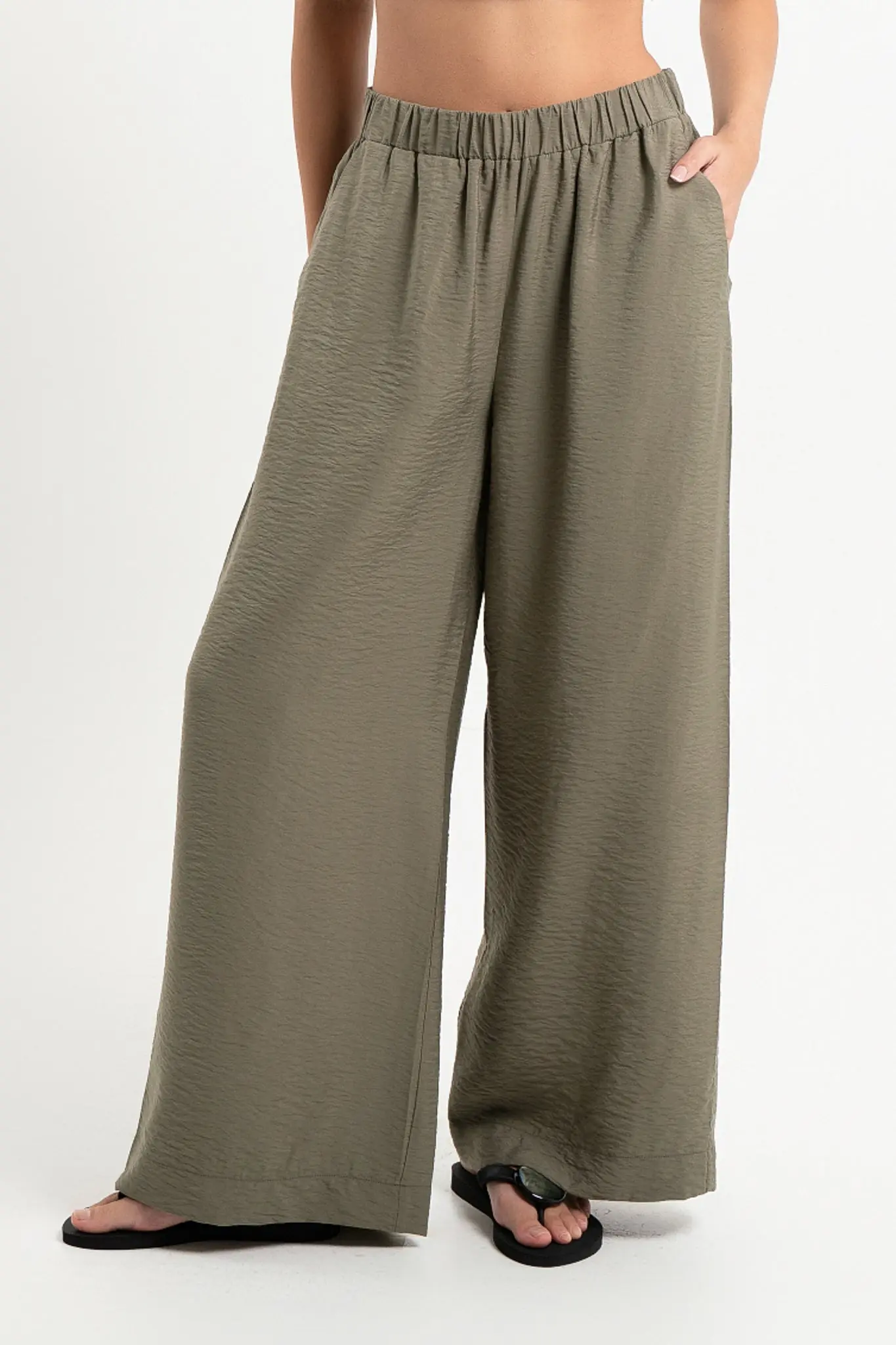 Yara Wide-Leg Pants – Olive