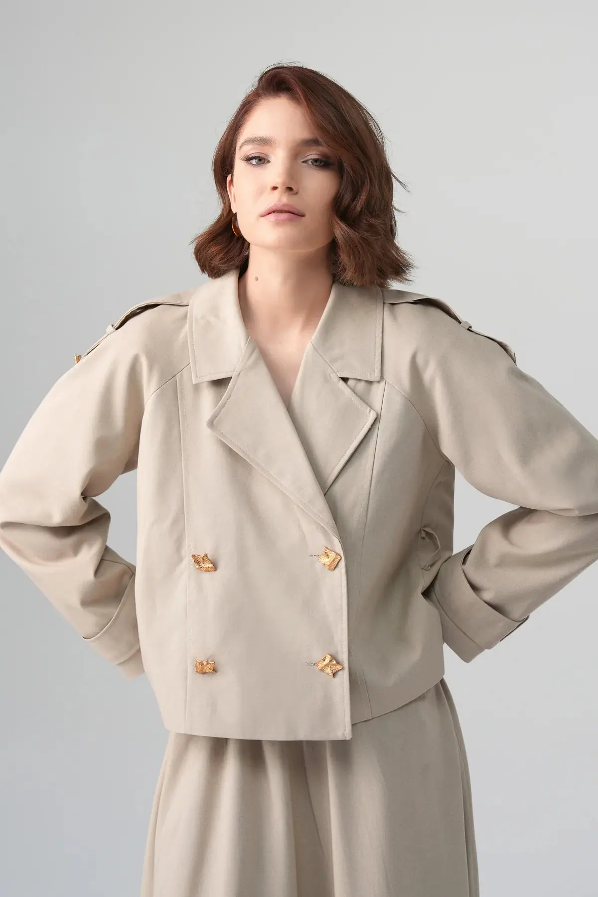Sare Mini Trench Set – Beige, photo 2
