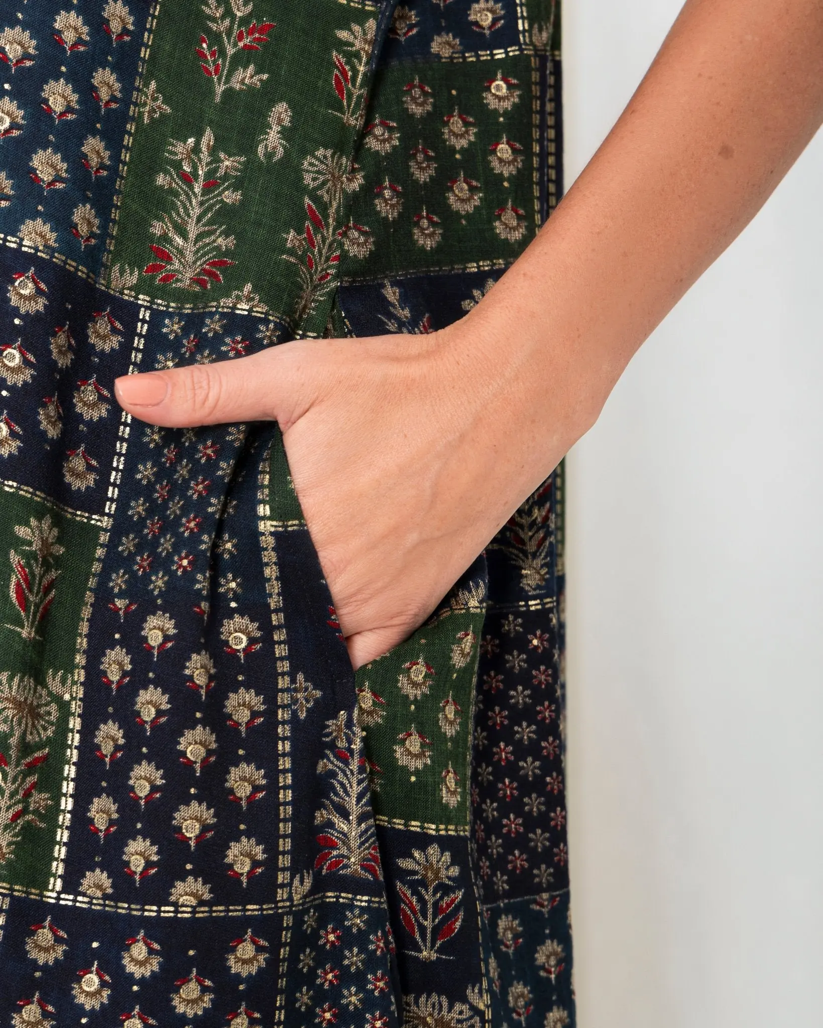 Green Floral Check Kimono Dress, photo 4