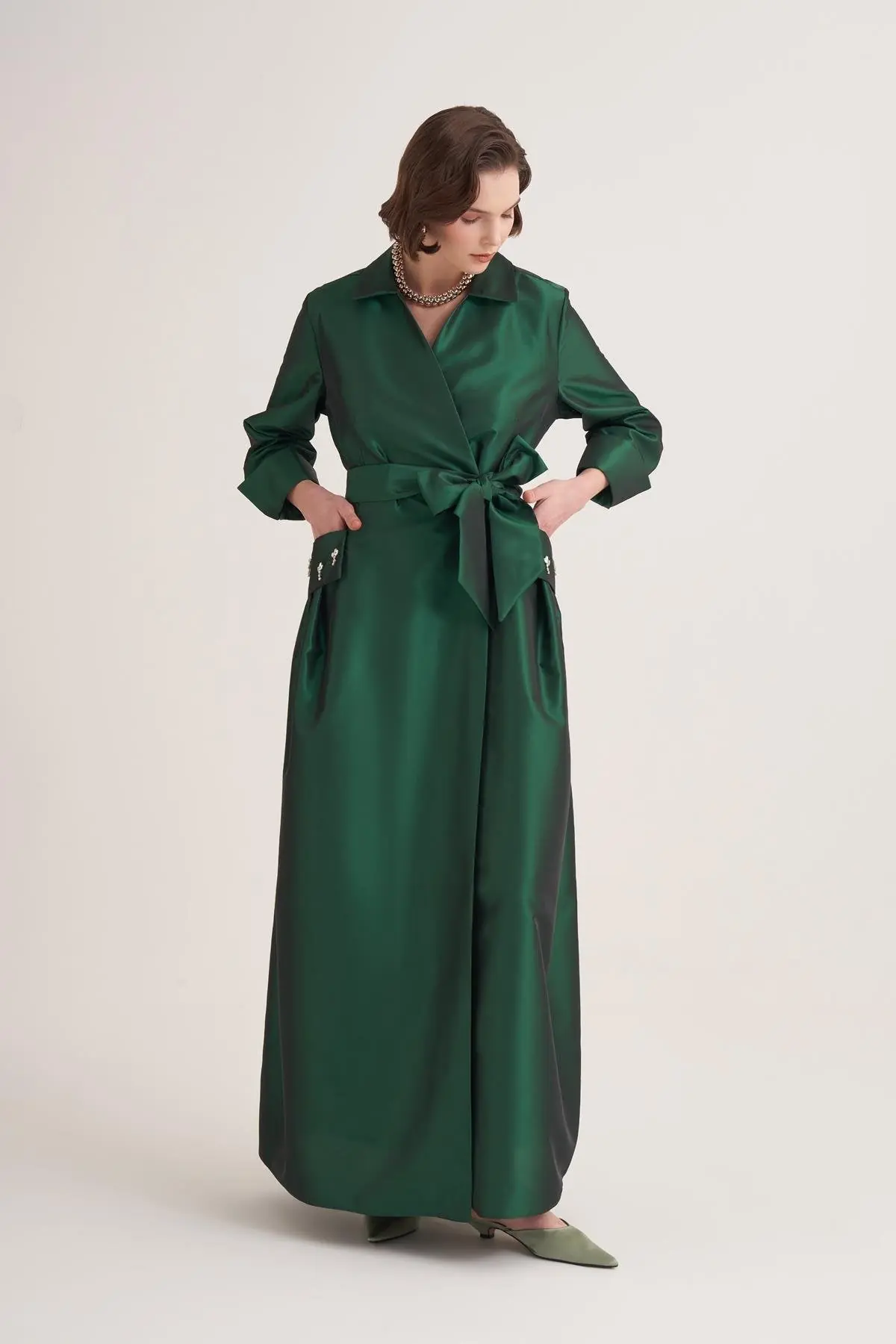 Samra Abaya – Emerald Green, photo 3