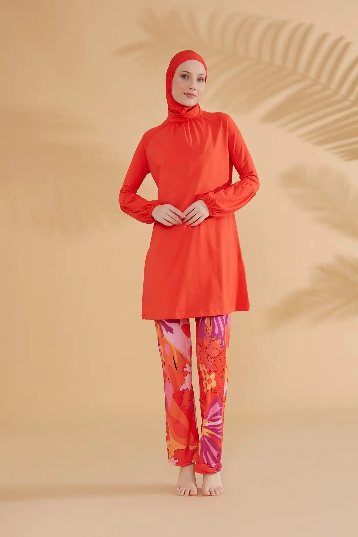 Lycra Orange Burkini Modest Swimwear M2317, photo 2