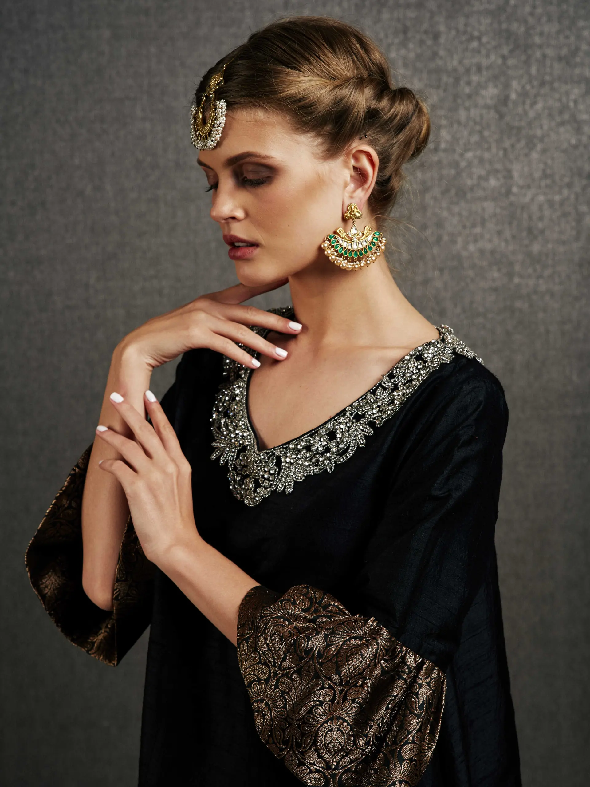 Rosemin Maharani Kaftan - Black, photo 4