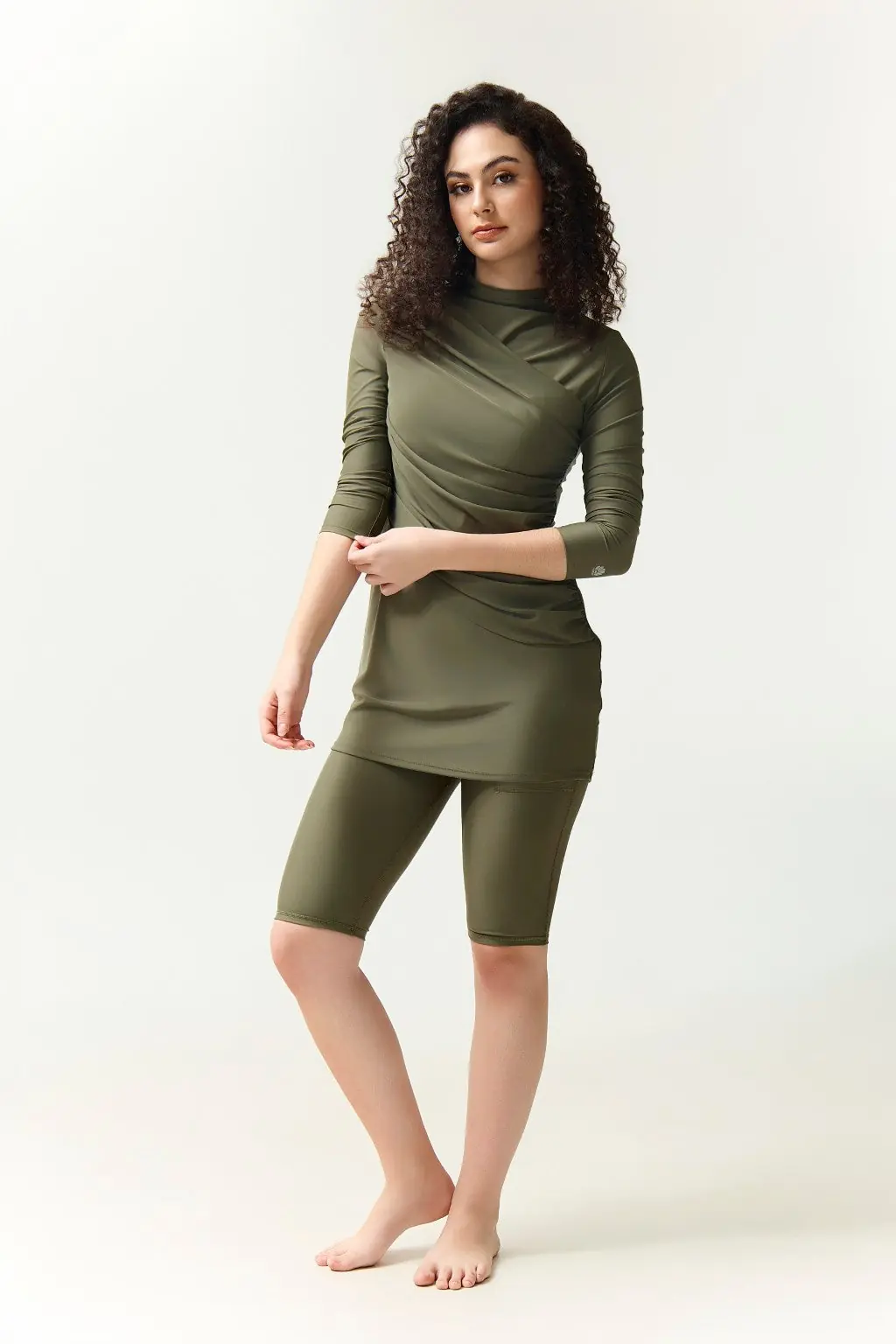 Diana Swim Dress - Olive, photo 6