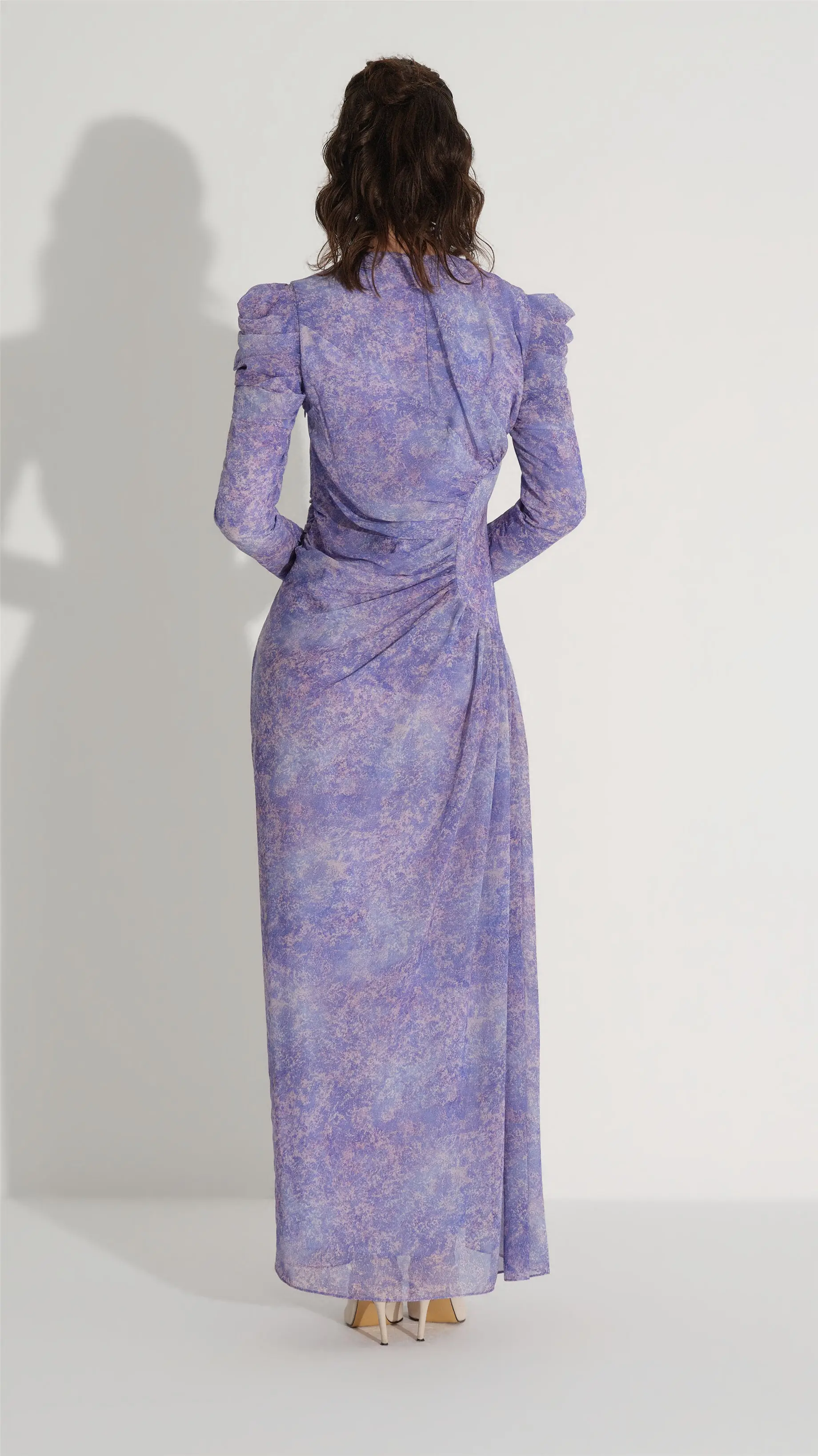 Side Ruched Dress – Lilac, photo 4