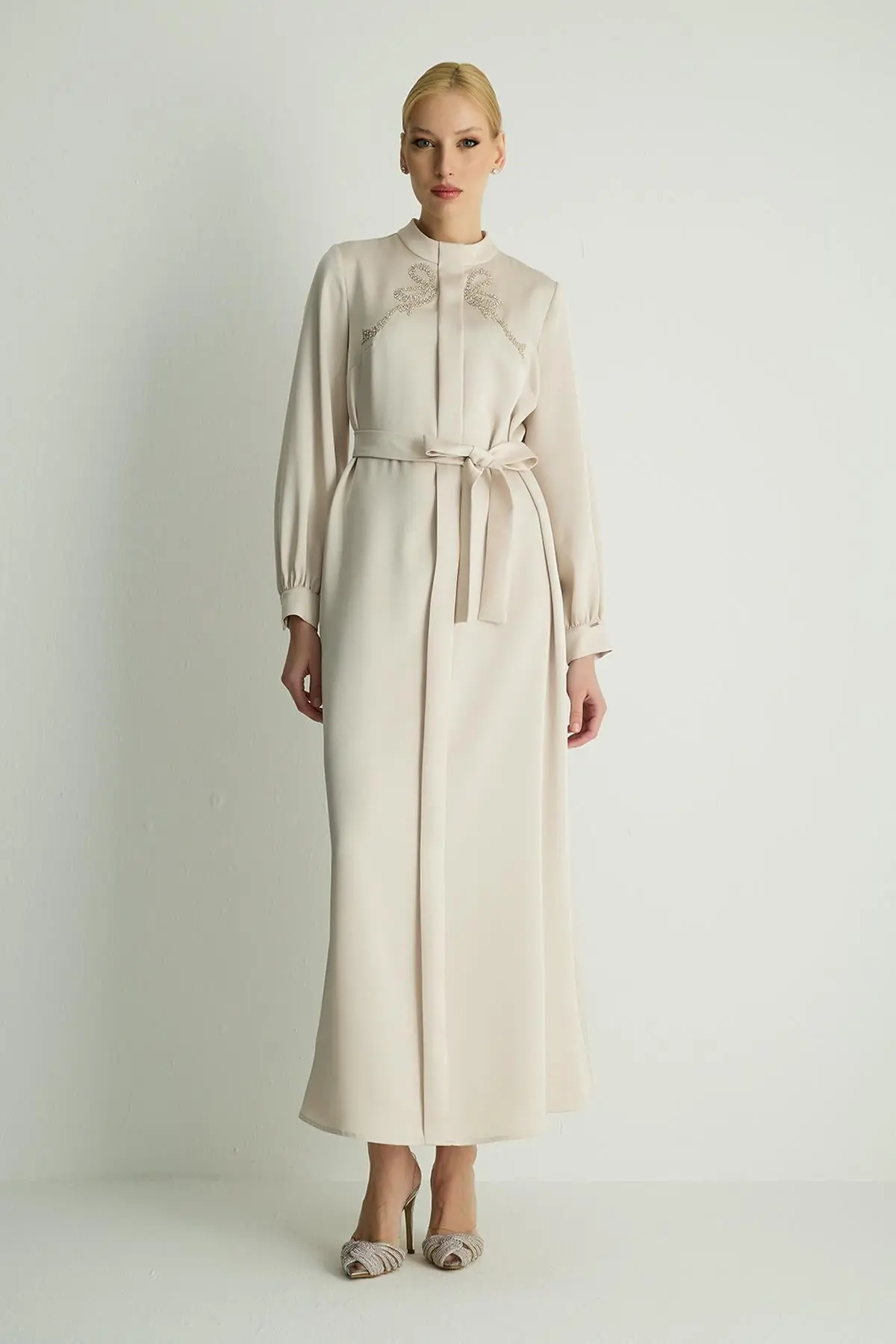 Ribbon Dress — Stone