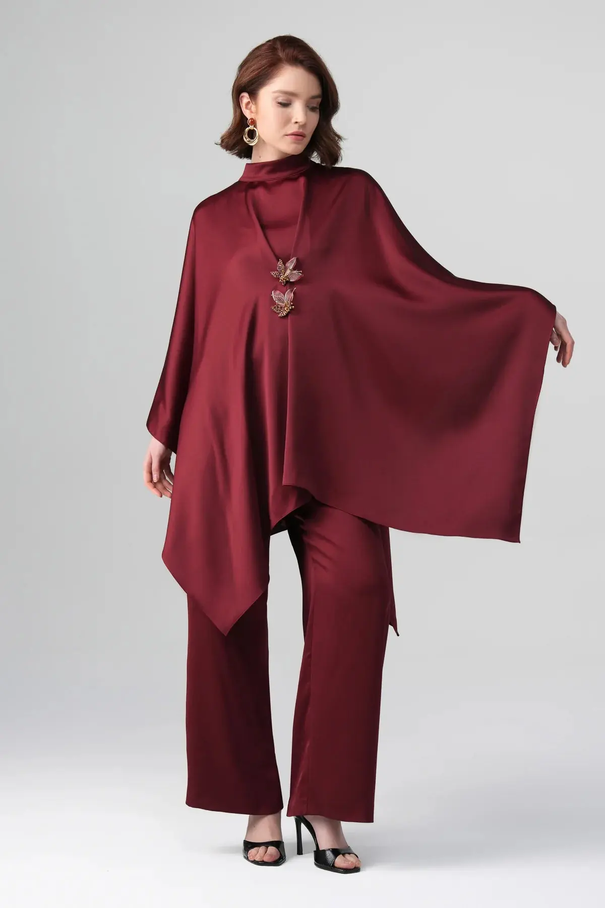 Tierra Poncho Set – Bordeaux, photo 5