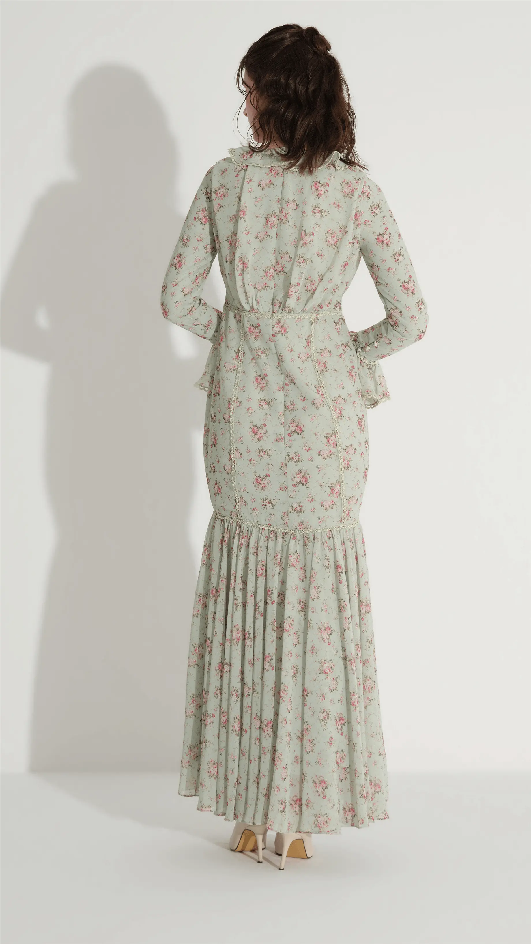 DANTELLİ BALIK FORM ELBİSE Mint, photo 5