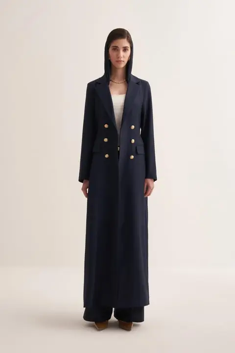 Blazer Abaya - Navy