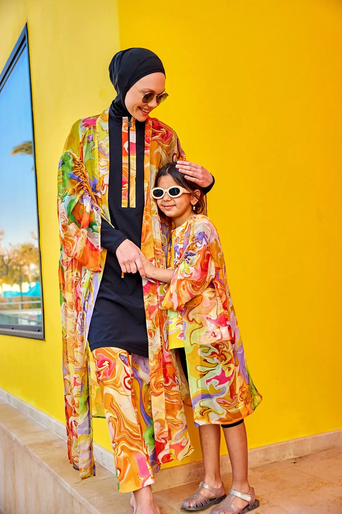 Silky Modest Full Coverage Kimono - Multicolor, photo 6