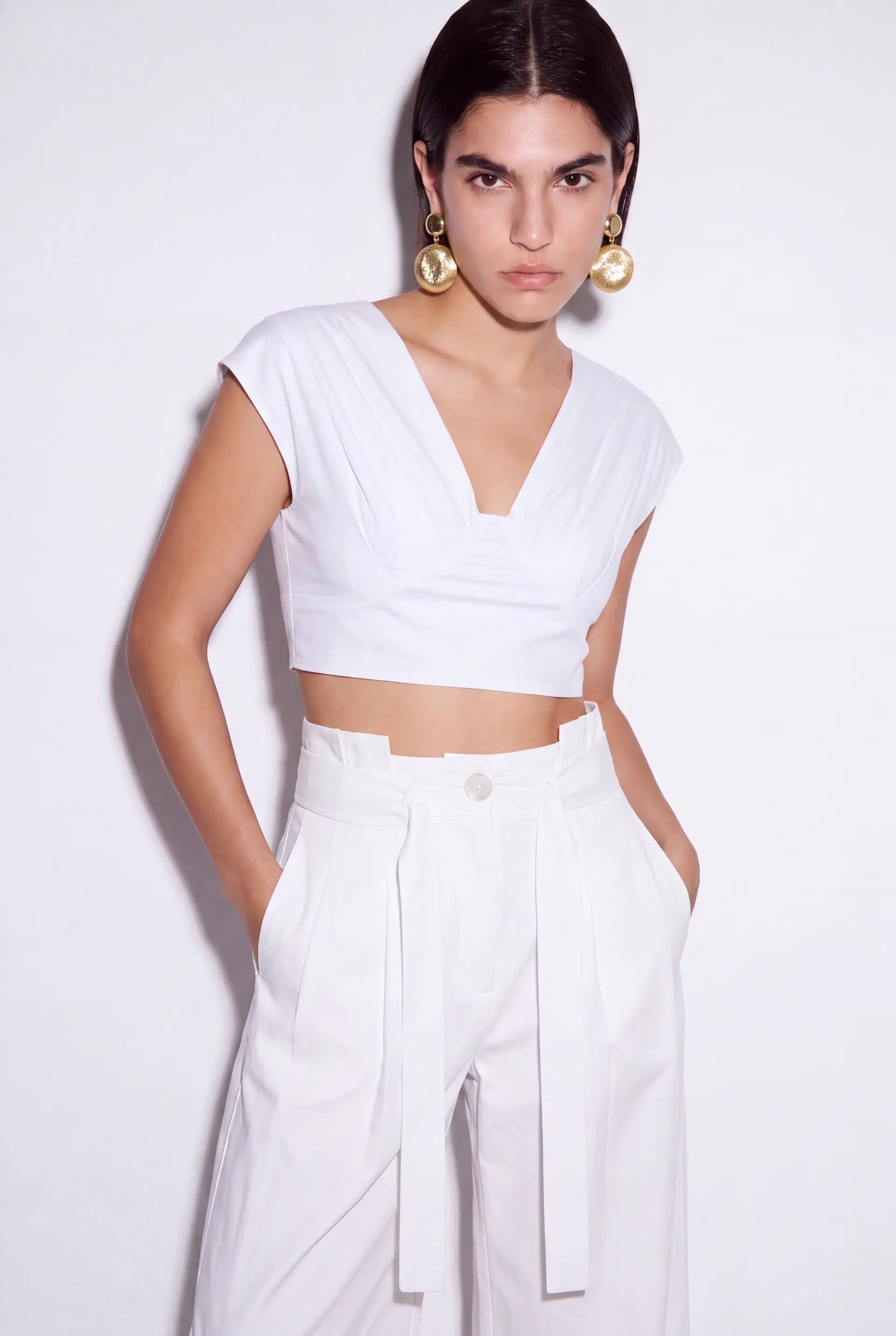 Elara Wide-Leg Pants - Premium Cotton Blend, photo 5