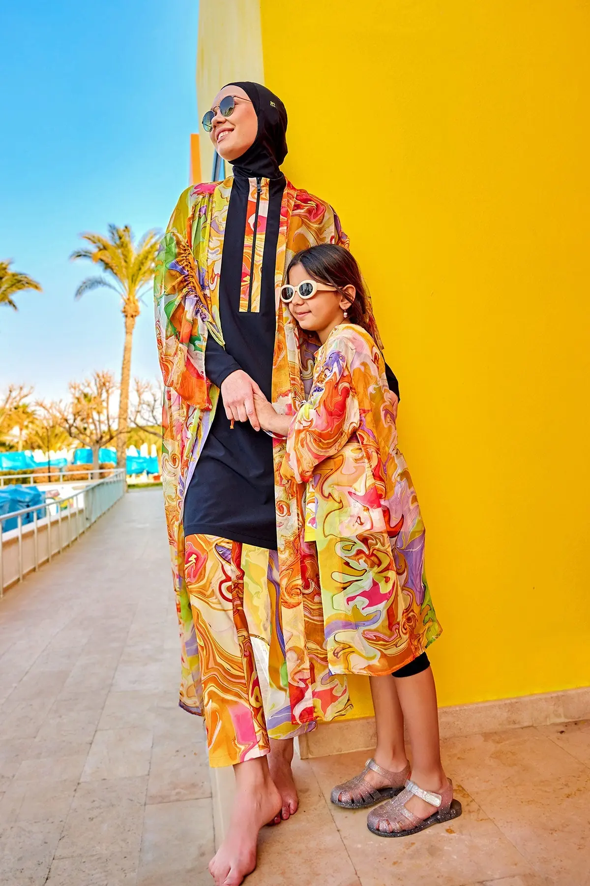 Marina Kids Beach Cover Up Chiffon Kimono For Girls - Colorful, photo 5