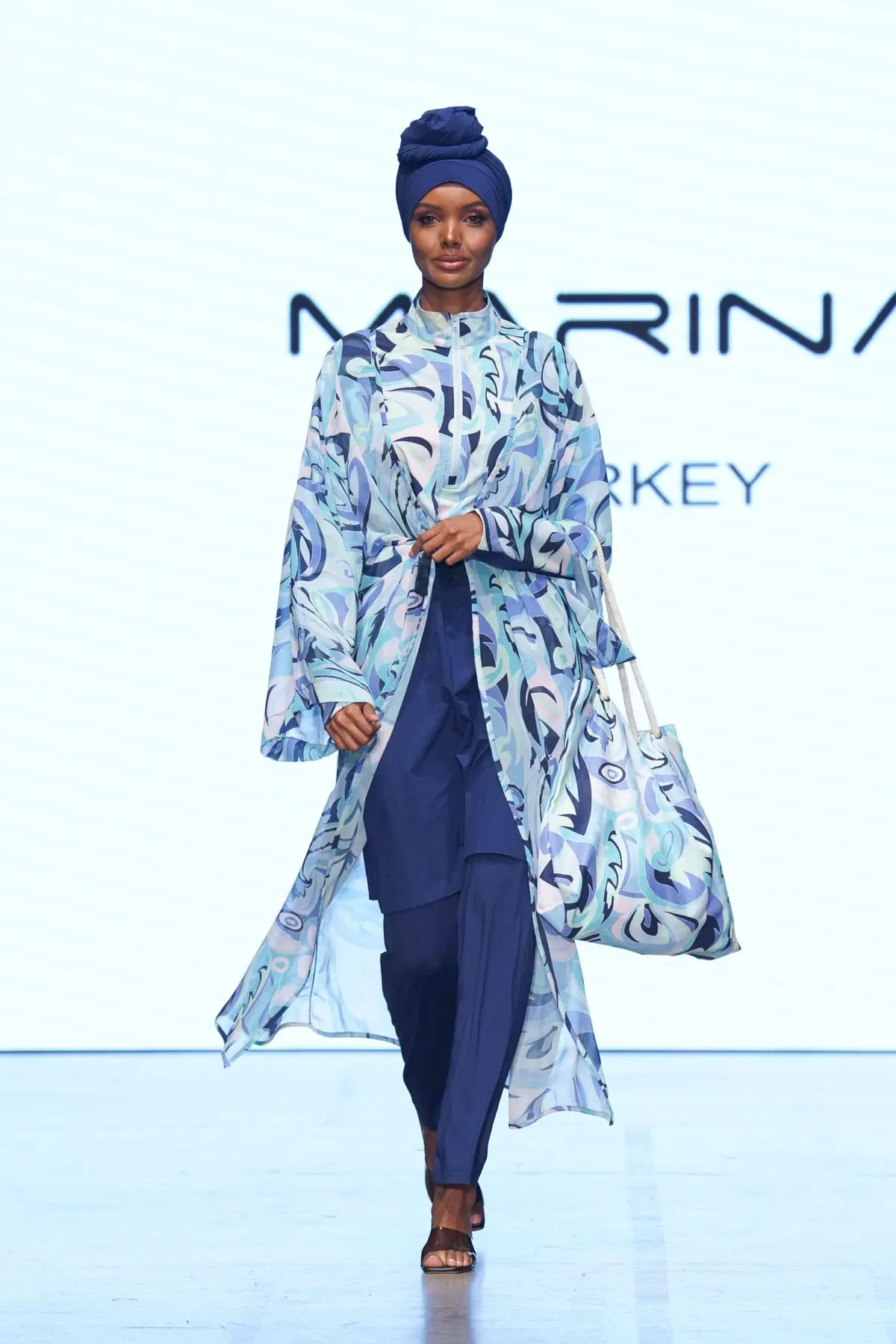 Woven Navy Burkini Modest Swimwear M2498, photo 2