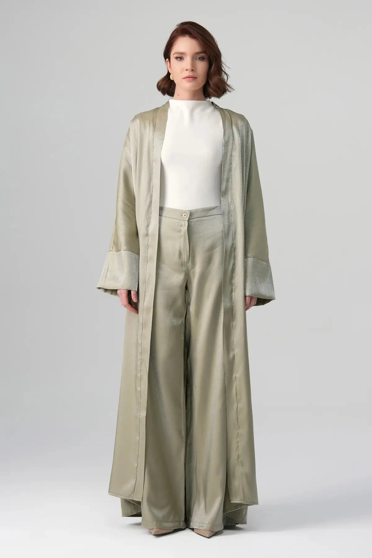 Sorelle Metallic Abaya - Green, photo 4