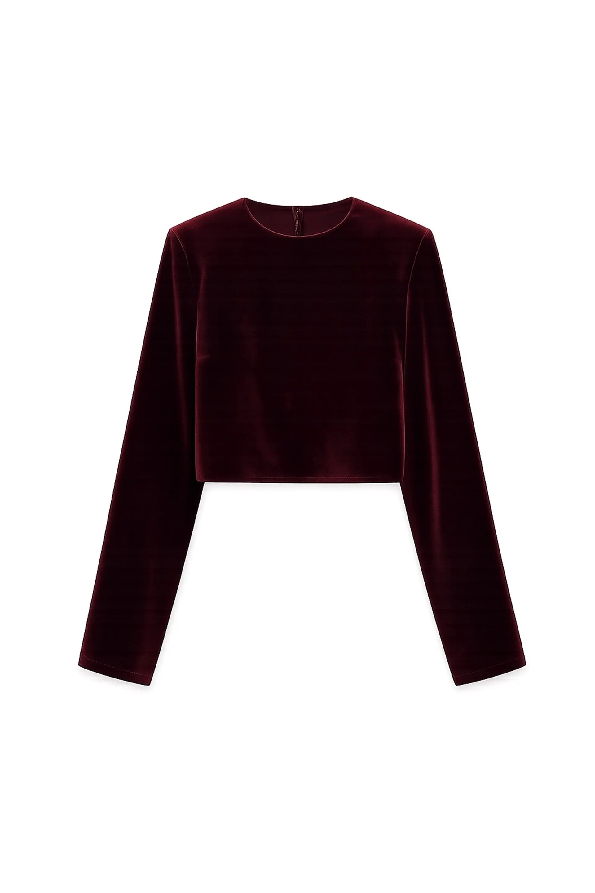 Velvet Blouse & Circle Skirt Set – Burgundy