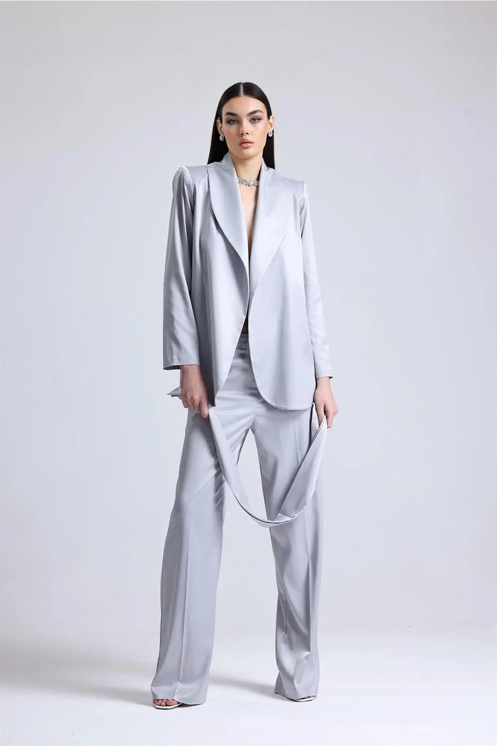 Lunar Satin Set — Gray, photo 4