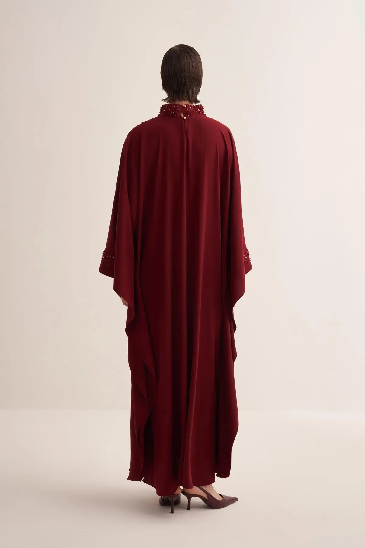 Lilies Kaftan – Burgundy, photo 3