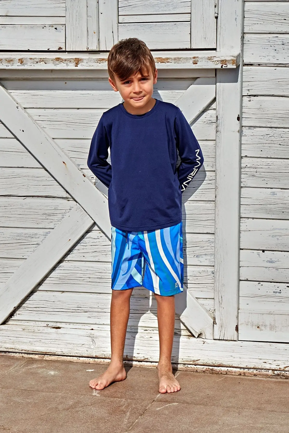 Woven Navy Boys Shorts B2435, photo 4