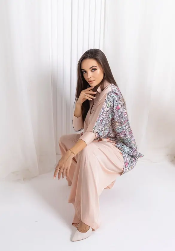 Peach Silk Co-ord Set, photo 3