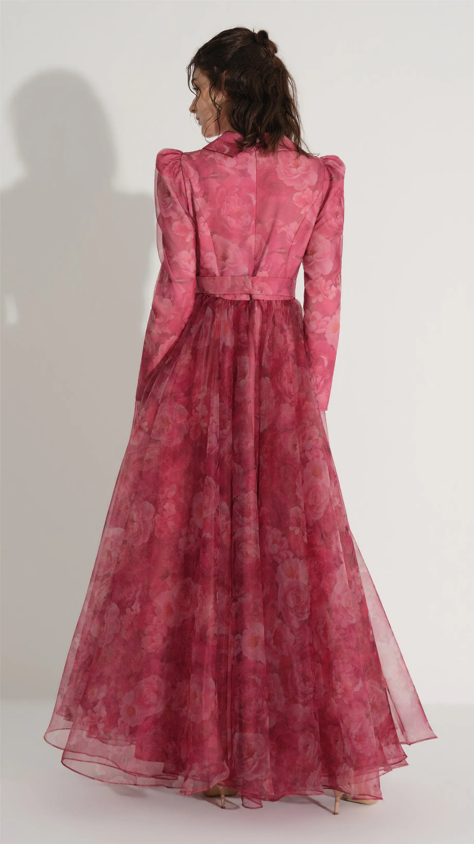 Belted Organza Dress – Fuchsia, photo 7