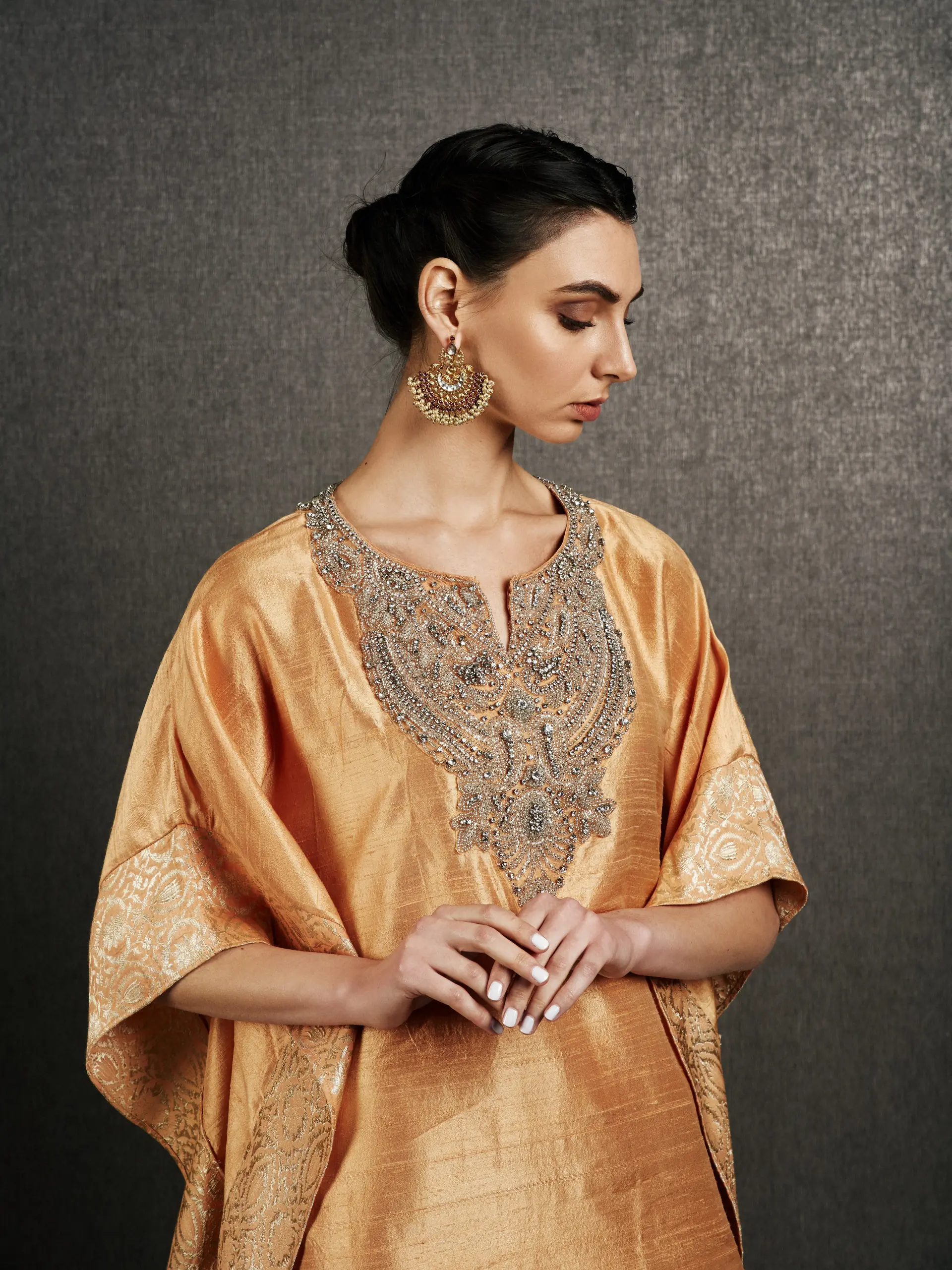 Caroline Maharani Kaftan – Gold, photo 4
