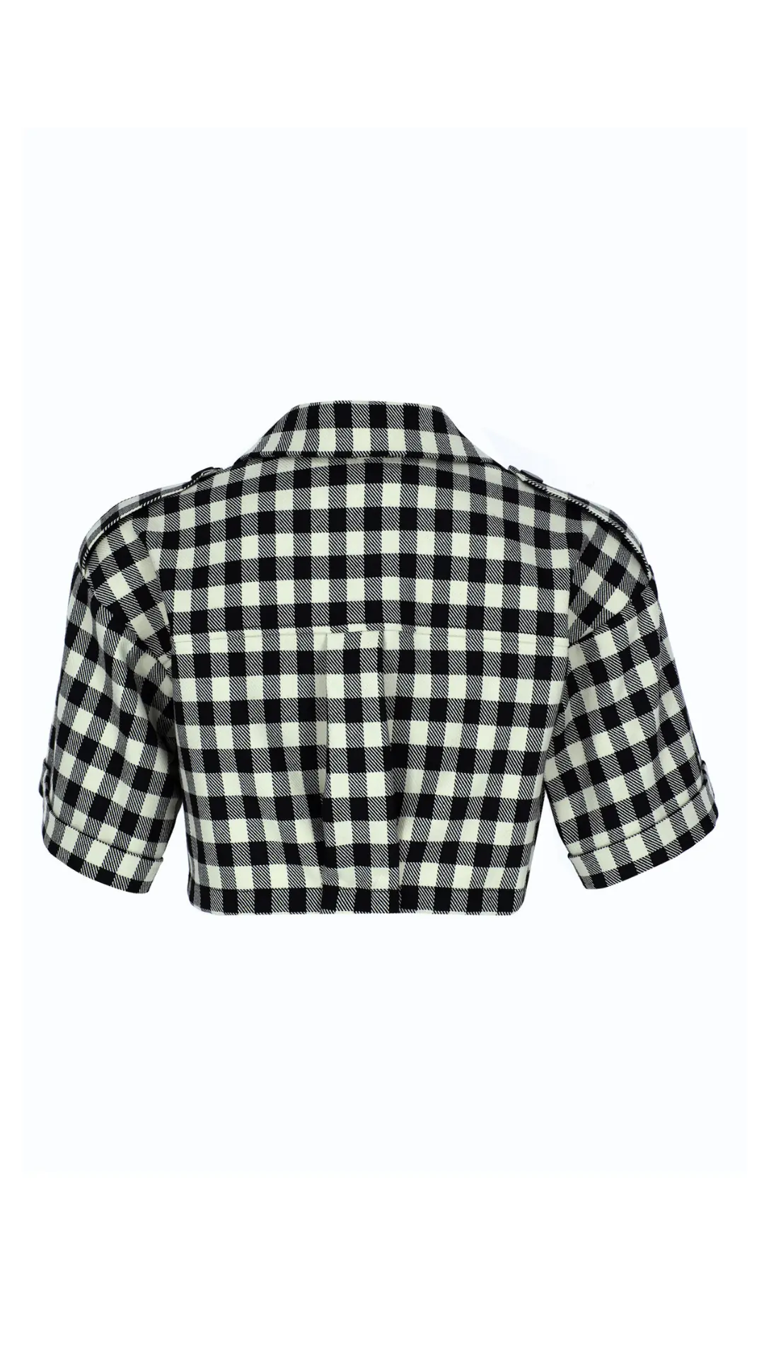 Vichy Patterned Crop Jacket, photo 6