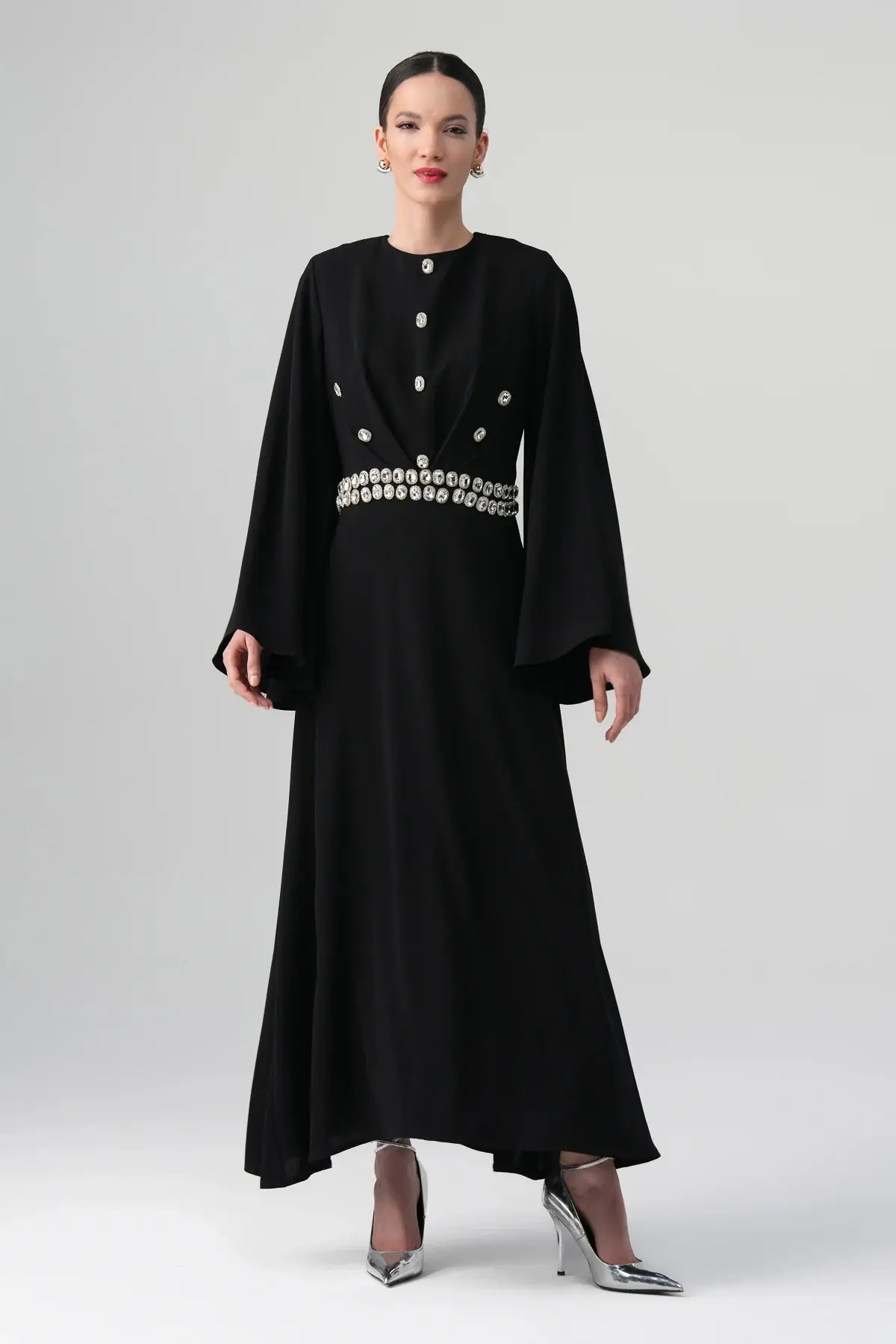 Orlina Pearl-Embellished Dress – Black, photo 5