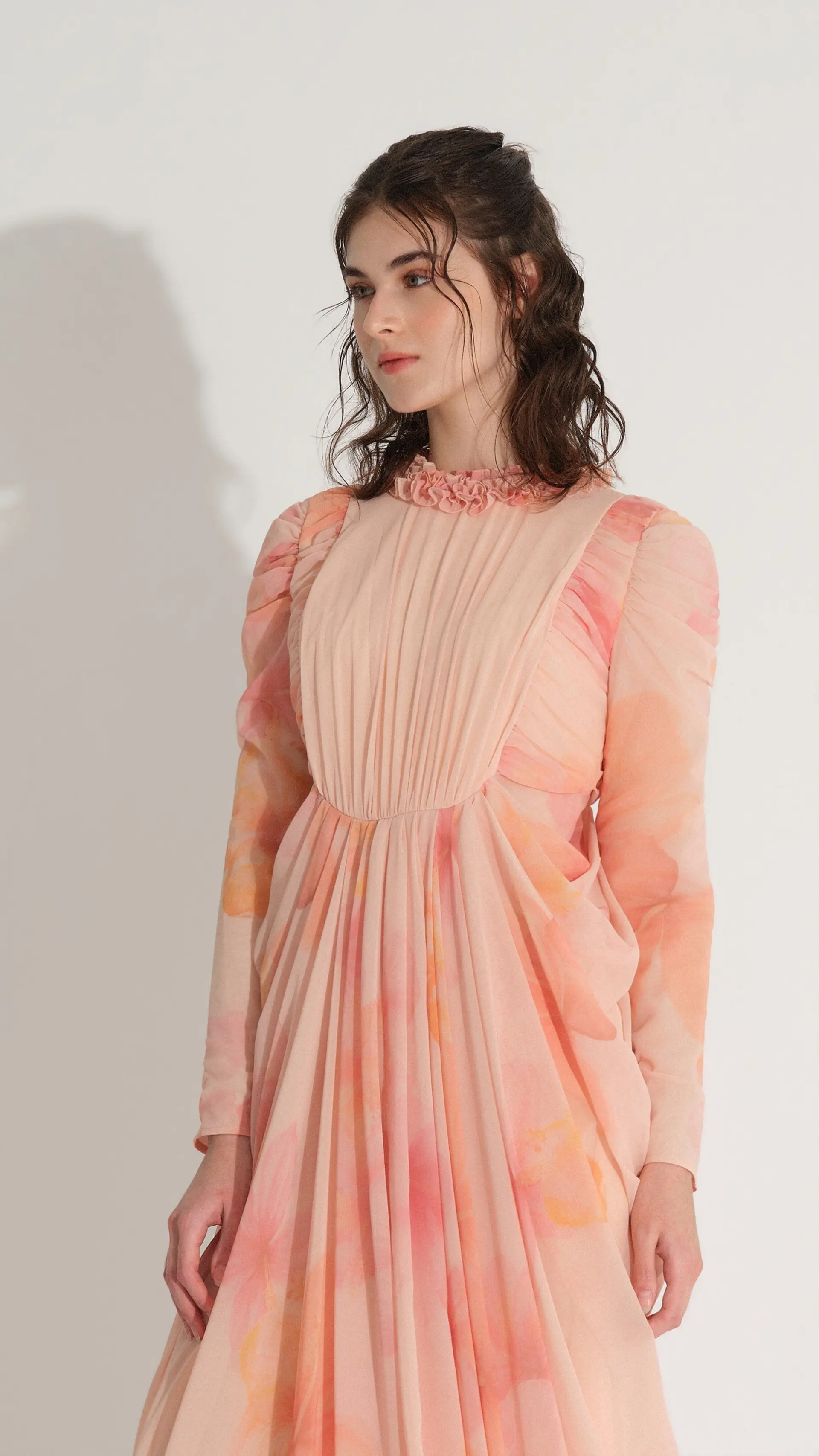 Ruched Detail Dress – Salmon, photo 2